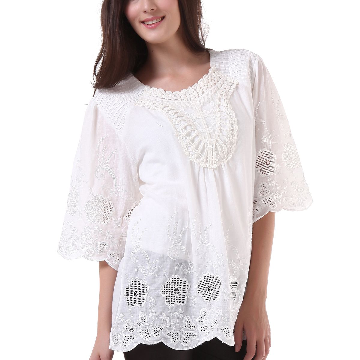 White Laser Cut Top S/M