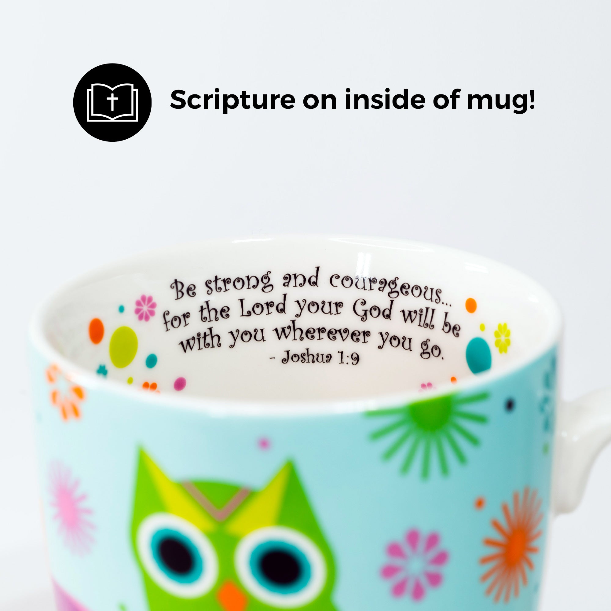 Owls On Tree Ceramic Curvy Mug