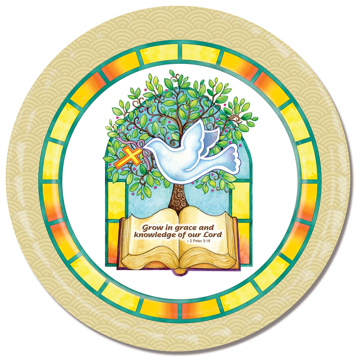 Divinity Boutique Confirmation Dove Paper Plate