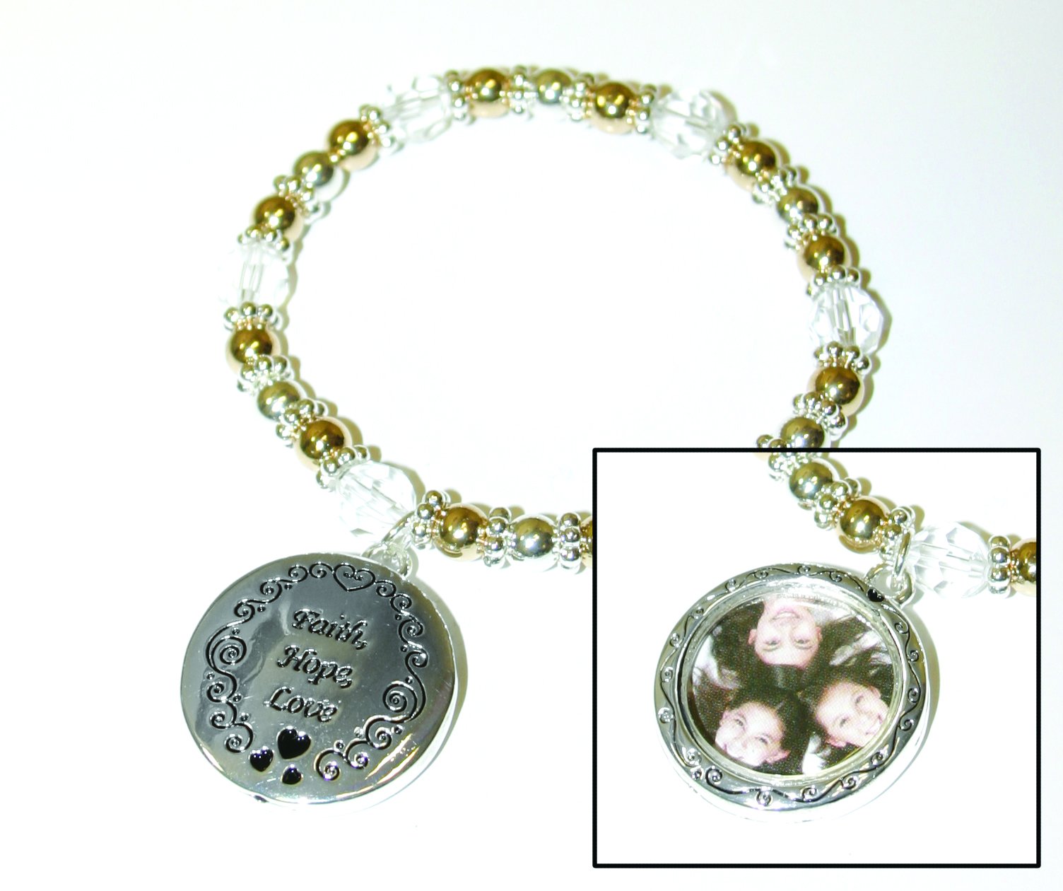 Divinity Boutique Round Picture Frame Bracelet