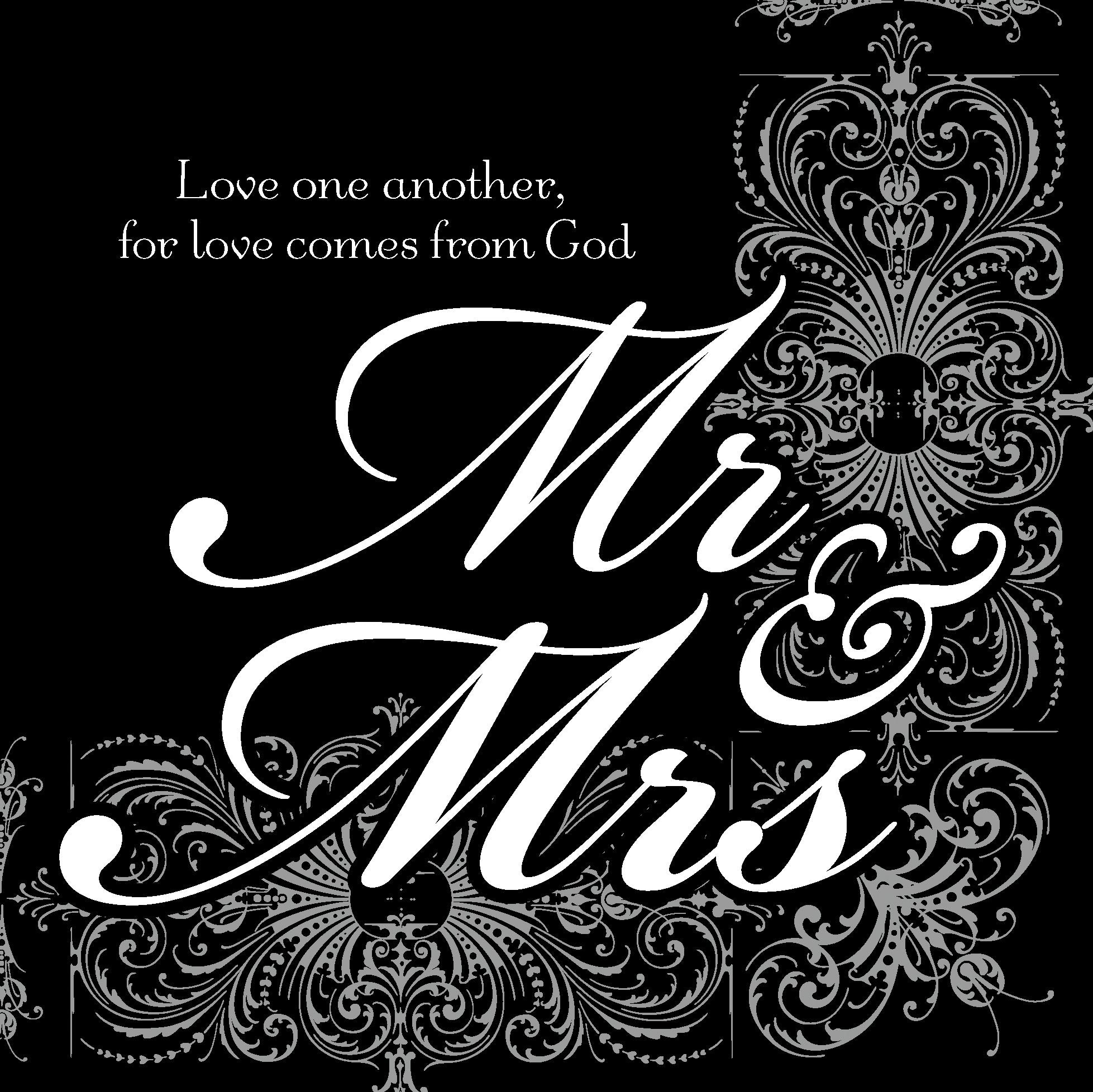 Divinity Boutique Napkin: Mr & Mrs