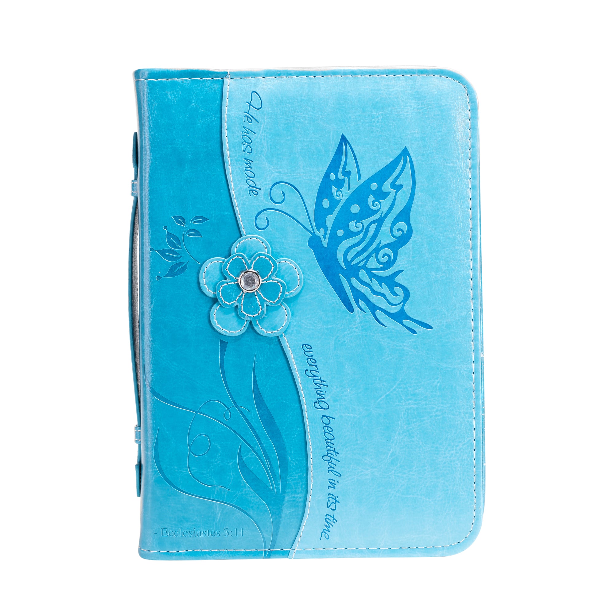 Divine Details: Bible Cover - Teal Butterfly - Ecclesiastes 3:11