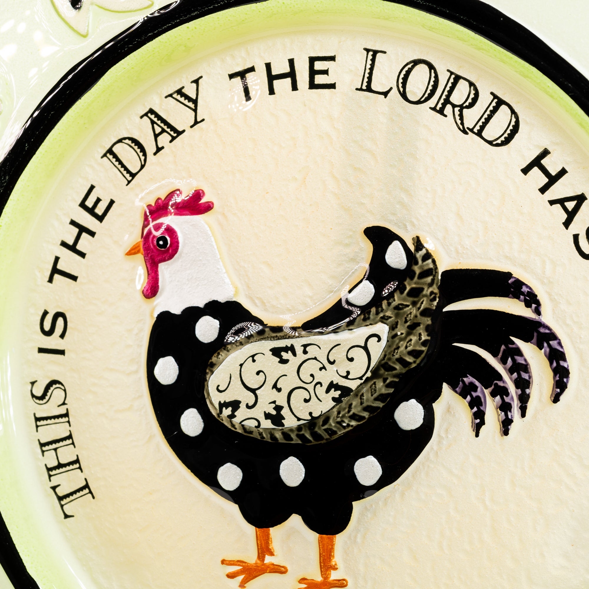 Rooster Fused Glass Platter