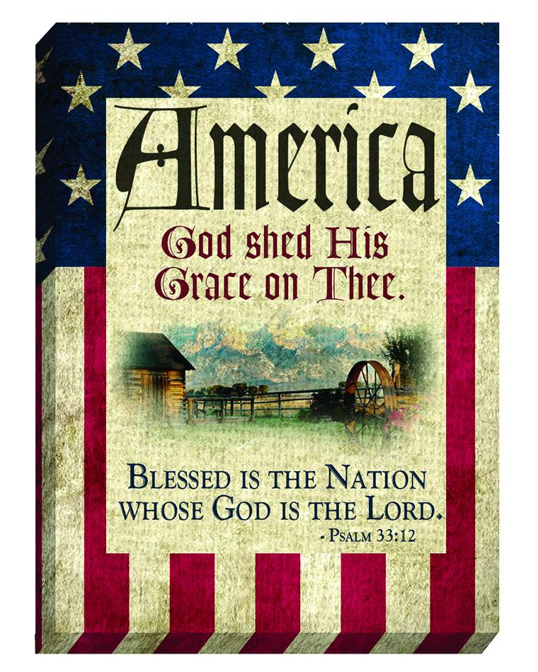 Divinity Boutique God Bless America: Canvas Magnet