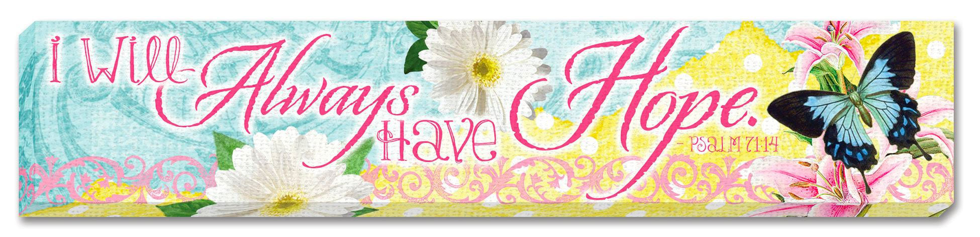 Collectible canvas covered wood magnet from our Sunshine Daisies collection. Magnet measures 2.5" x 3.25" x 0.25". Features scripture verse Romans 12:12 - Be Joyful!