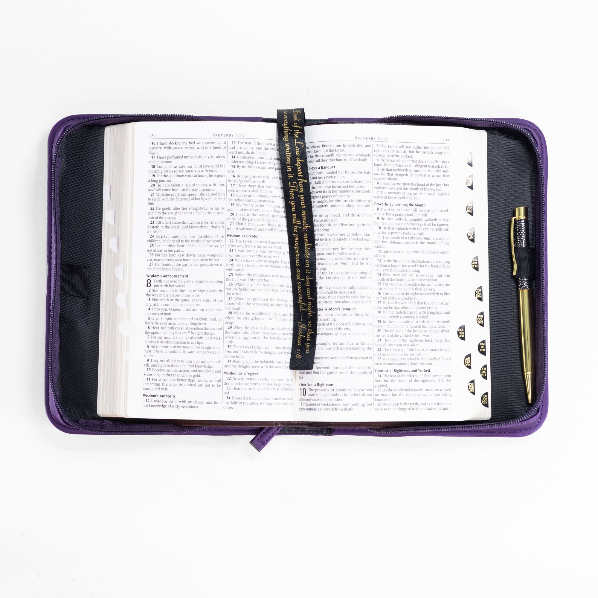Divine Details: Bible Cover - Teal & Purple God Saw - Genesis 1:31