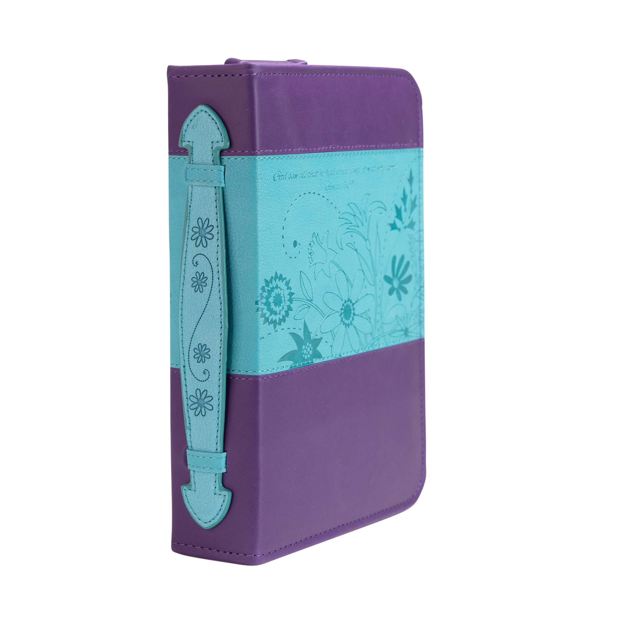 Divine Details: Bible Cover - Teal & Purple God Saw - Genesis 1:31