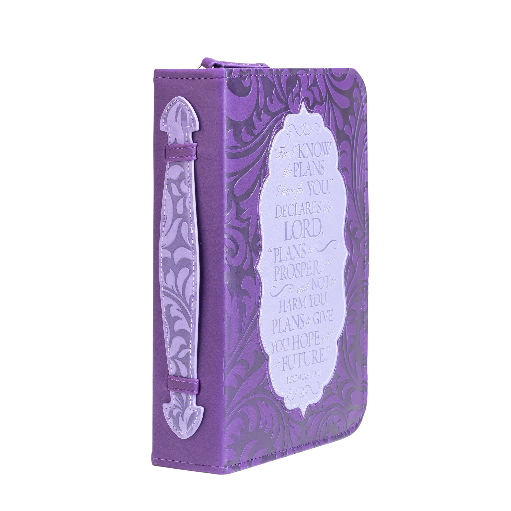 Divine Details: Bible Cover - Purple For I Know the Plans - Jeremiah 29:11