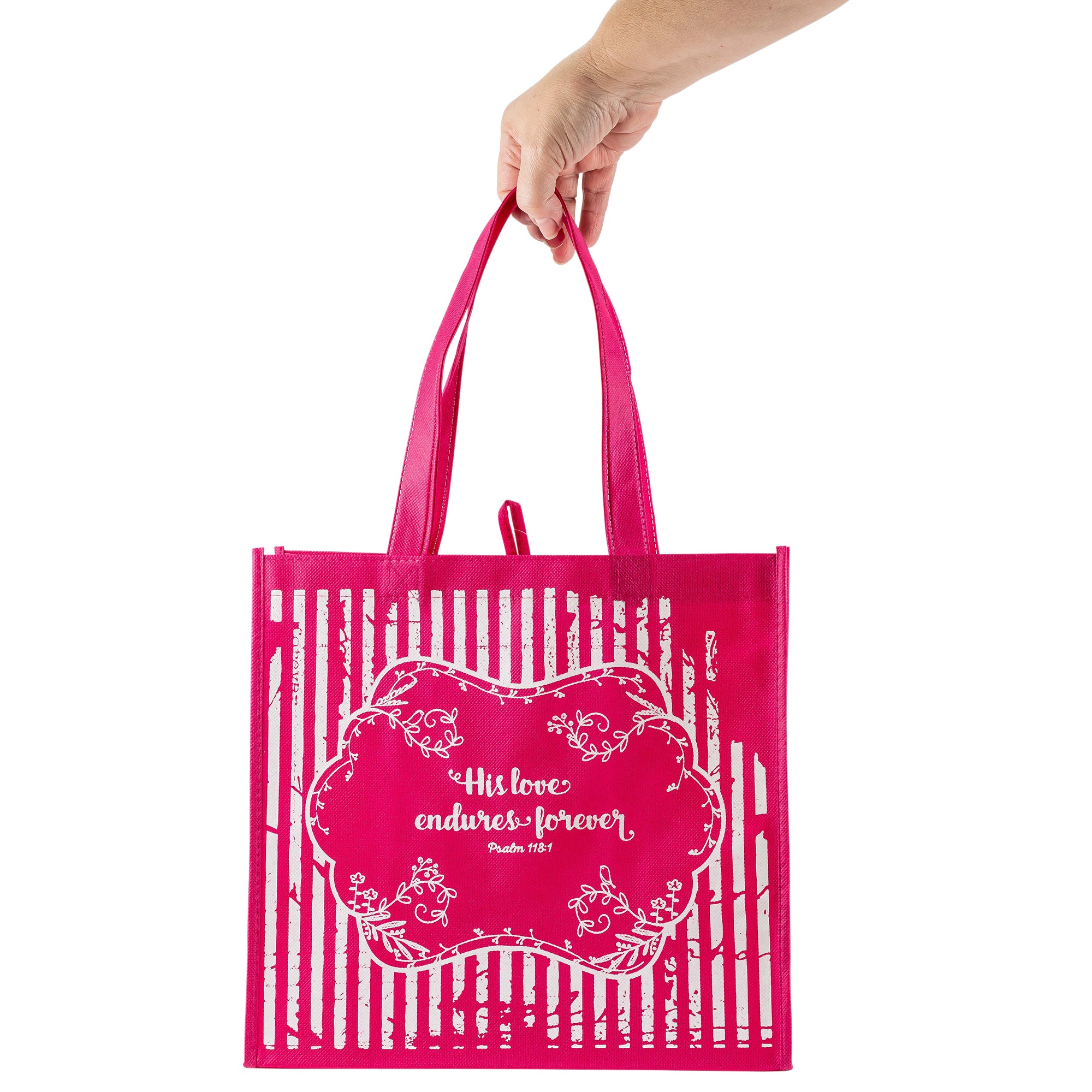 Eco Tote: Pink His Love Endures