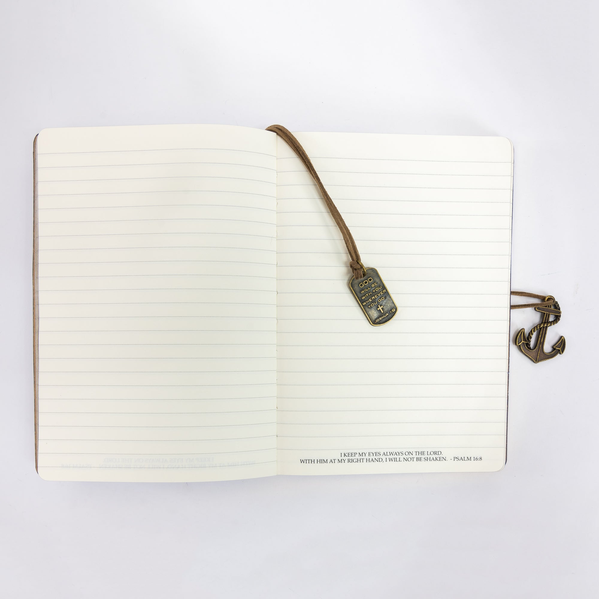 Faux Leather Journal : Leather Wrapped Royal Blue Compass