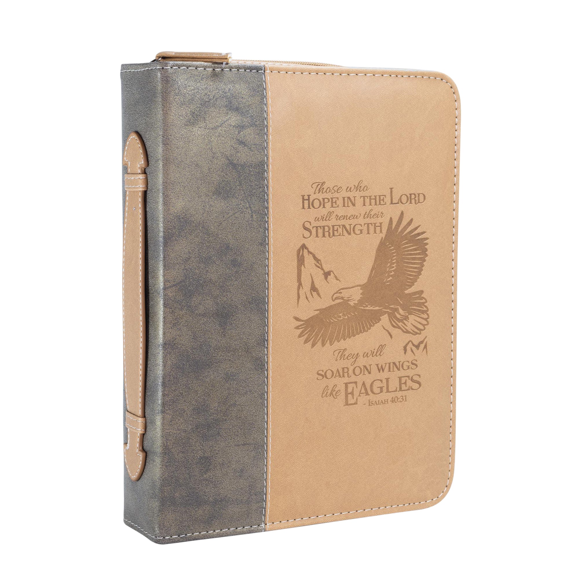 Divine Details: Bible Cover - Brown Wings of Eagles - Isaiah 40:31