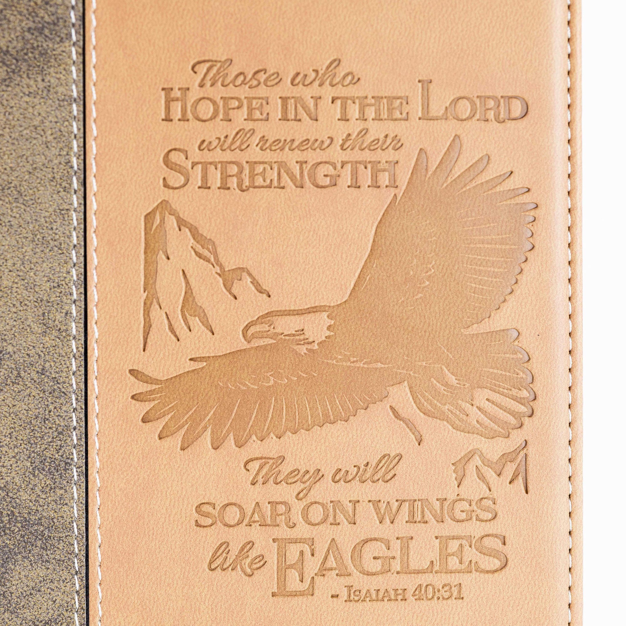 Divine Details: Zippered Journal Brown - Wings Of Eagles