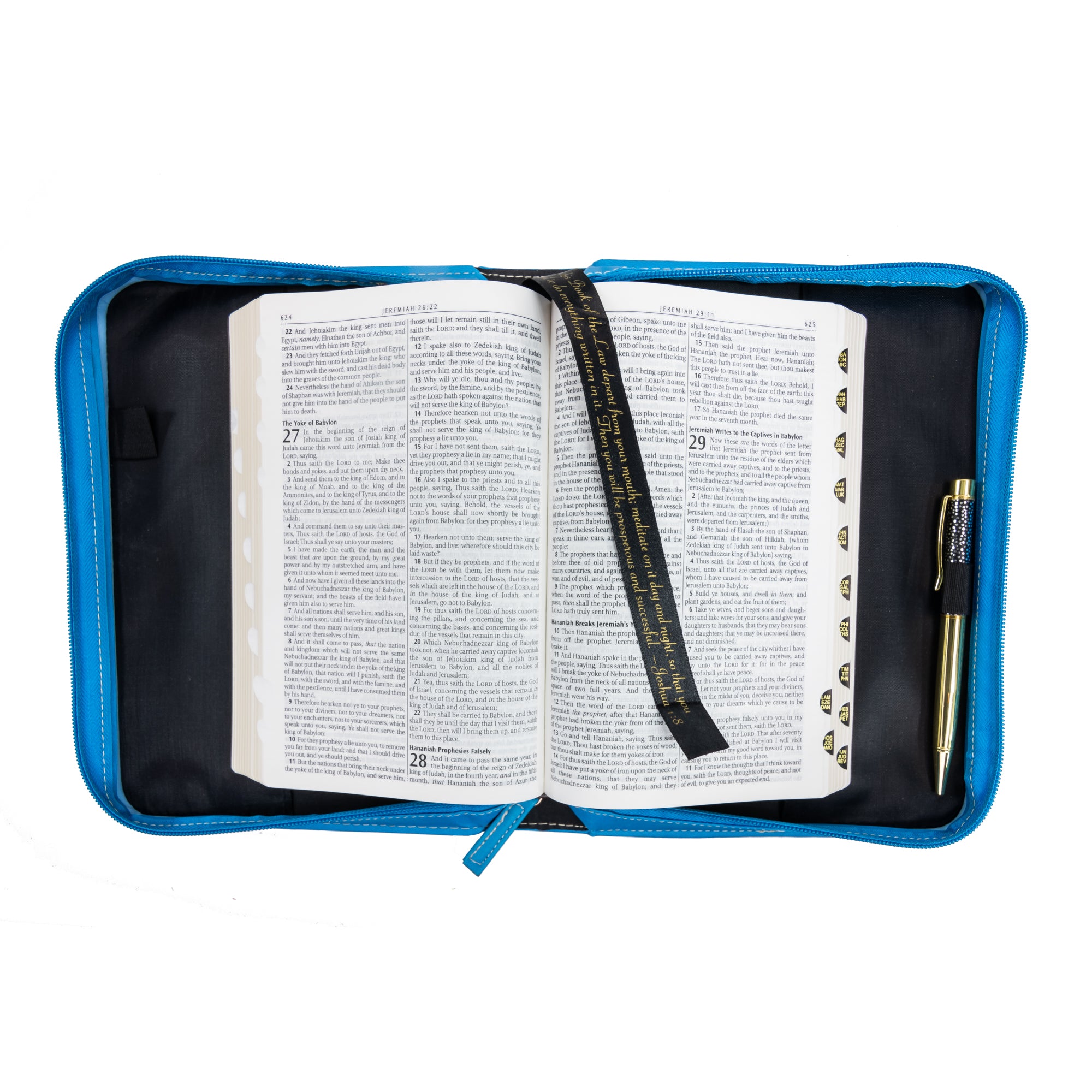 Divine Details: Bible Cover Blue - Grace And Peace