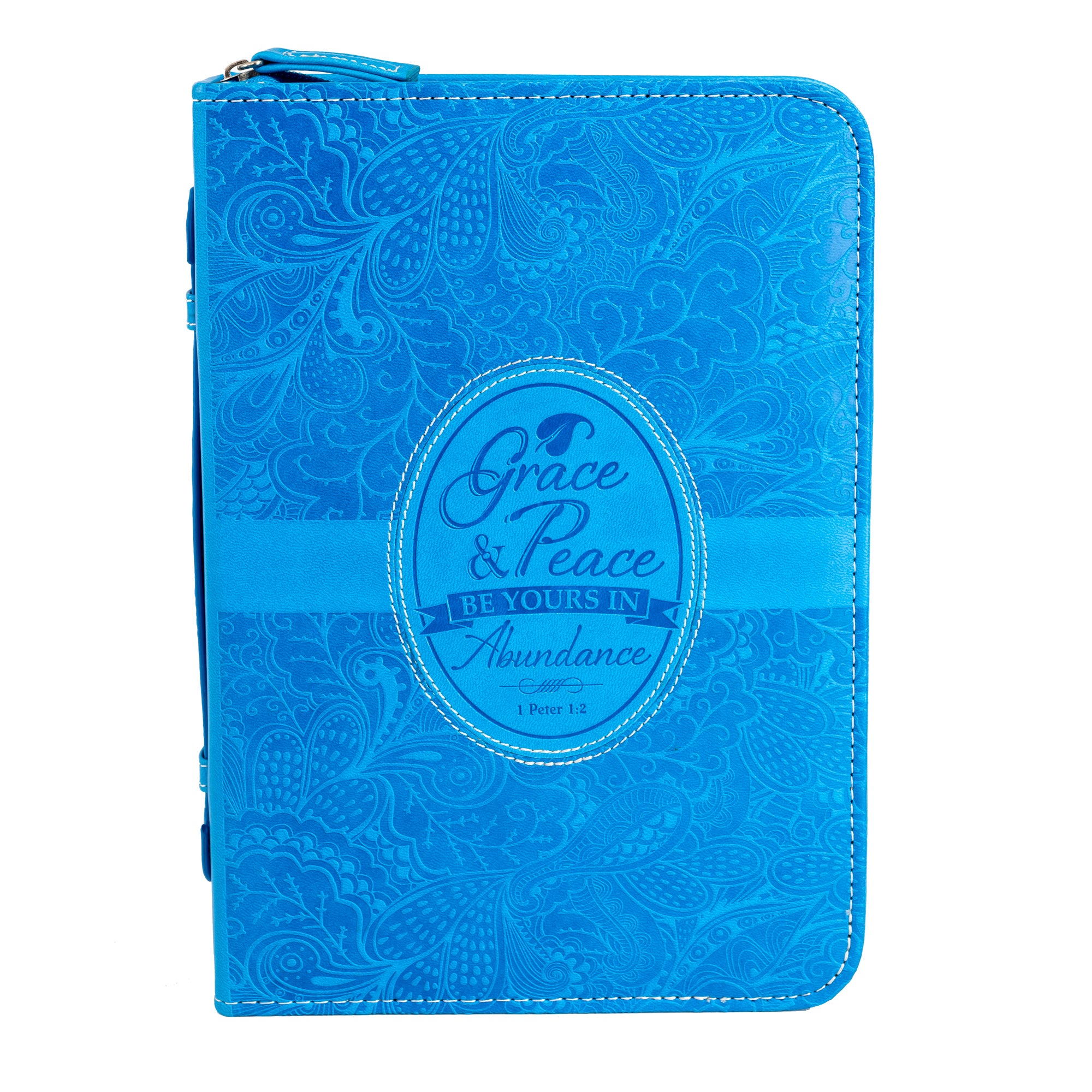Divine Details: Bible Cover Blue - Grace And Peace