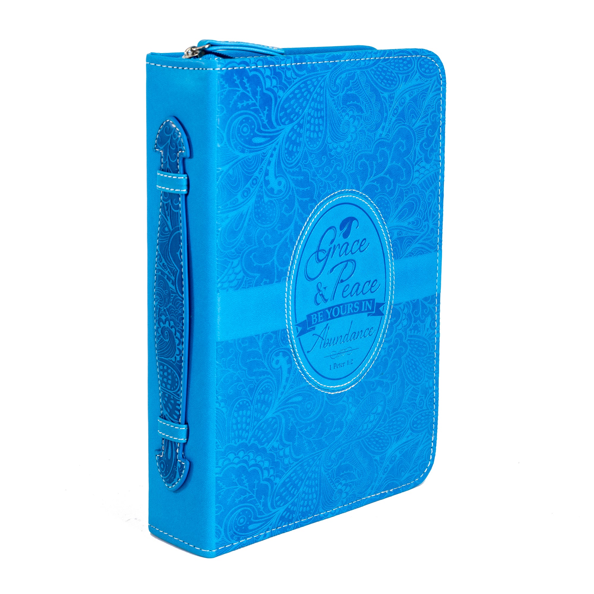 Divine Details: Bible Cover Blue - Grace And Peace