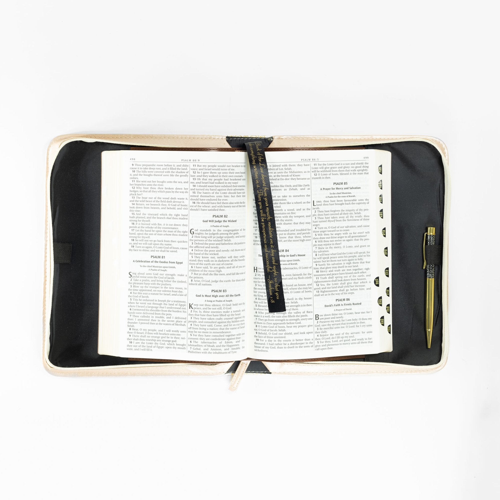 Divine Details: Bible Cover - Cream & Gold Amazing You - Ephesians 2:10