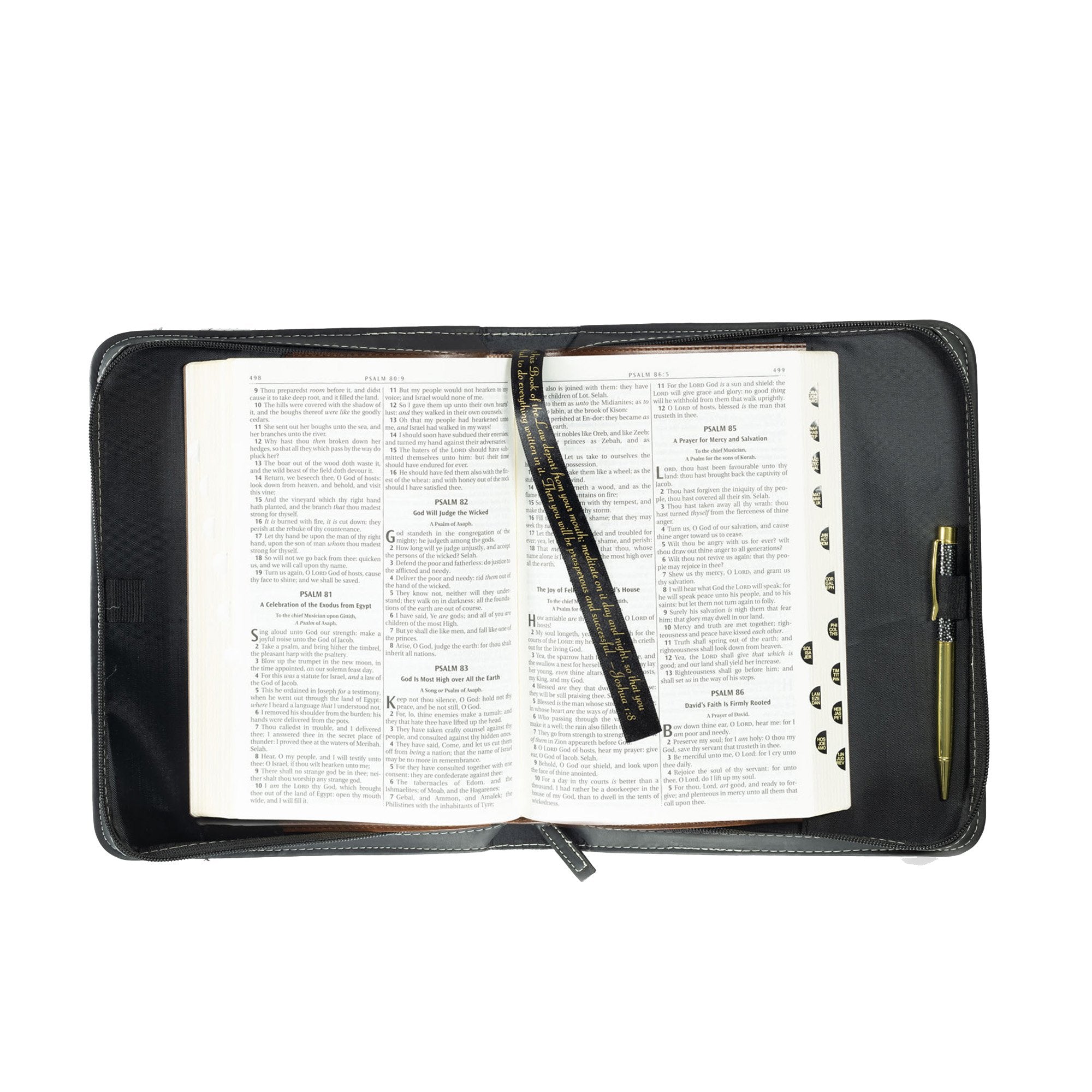 Divine Details: Bible Cover - Black & Silver Trust in the Lord - Proverbs 3:5
