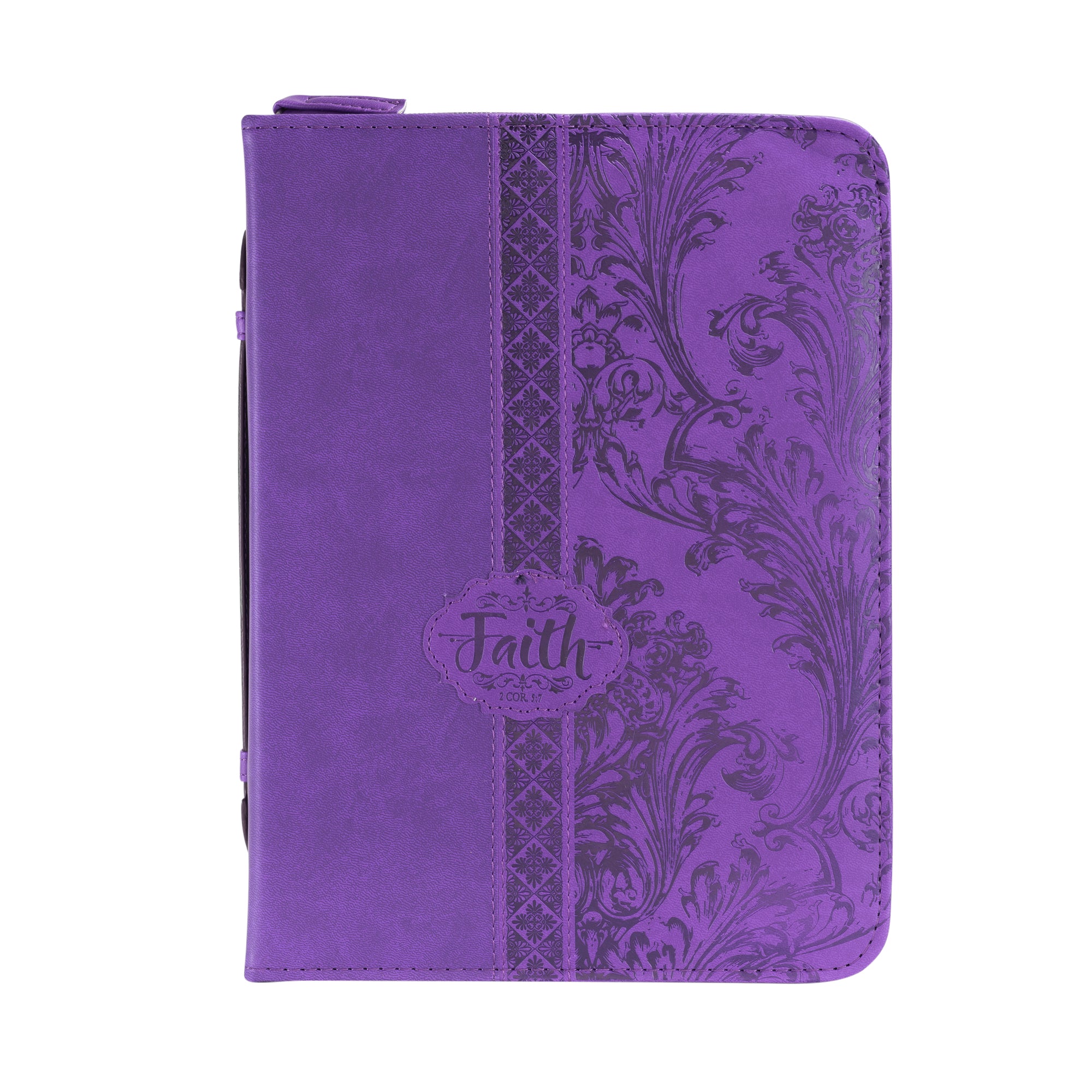 Divine Details: Bible Cover - Purple Faith - 2 Corinthians 5:7