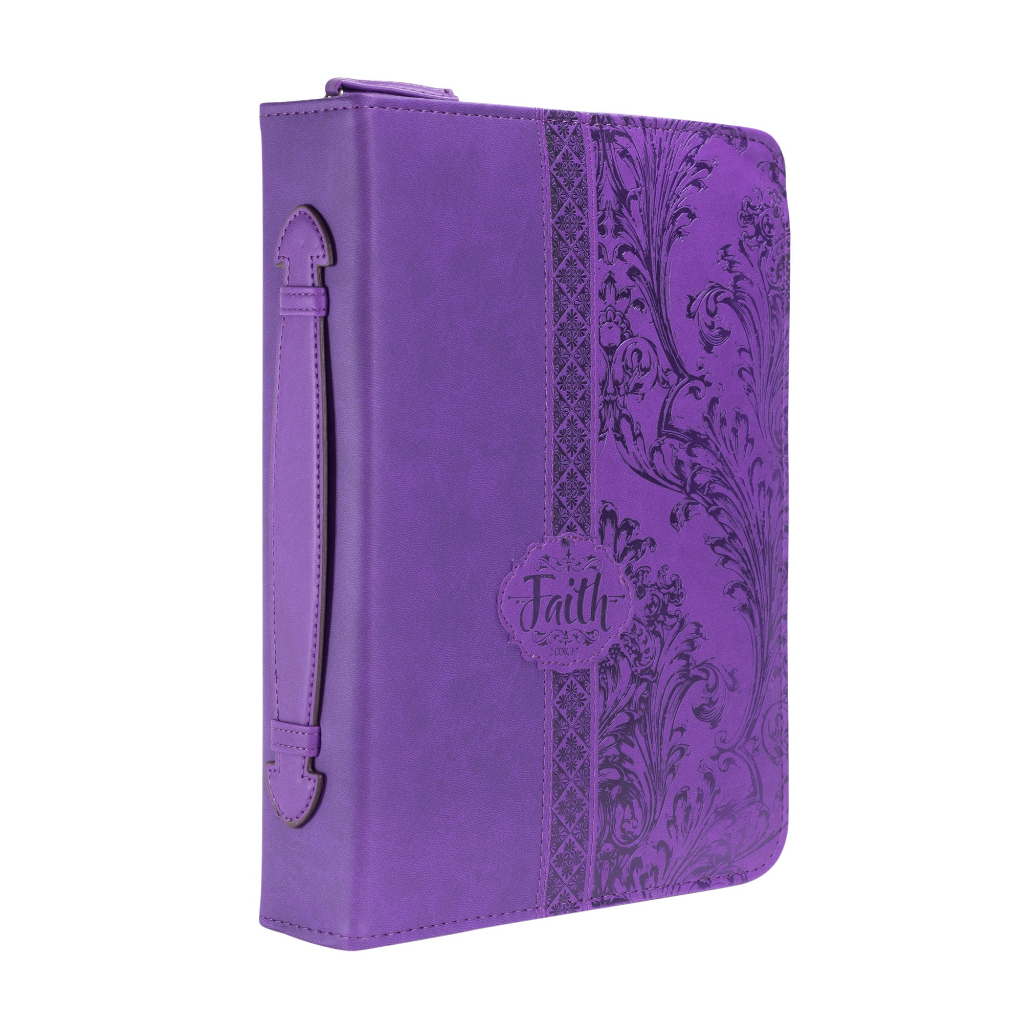 Divine Details: Bible Cover - Purple Faith - 2 Corinthians 5:7