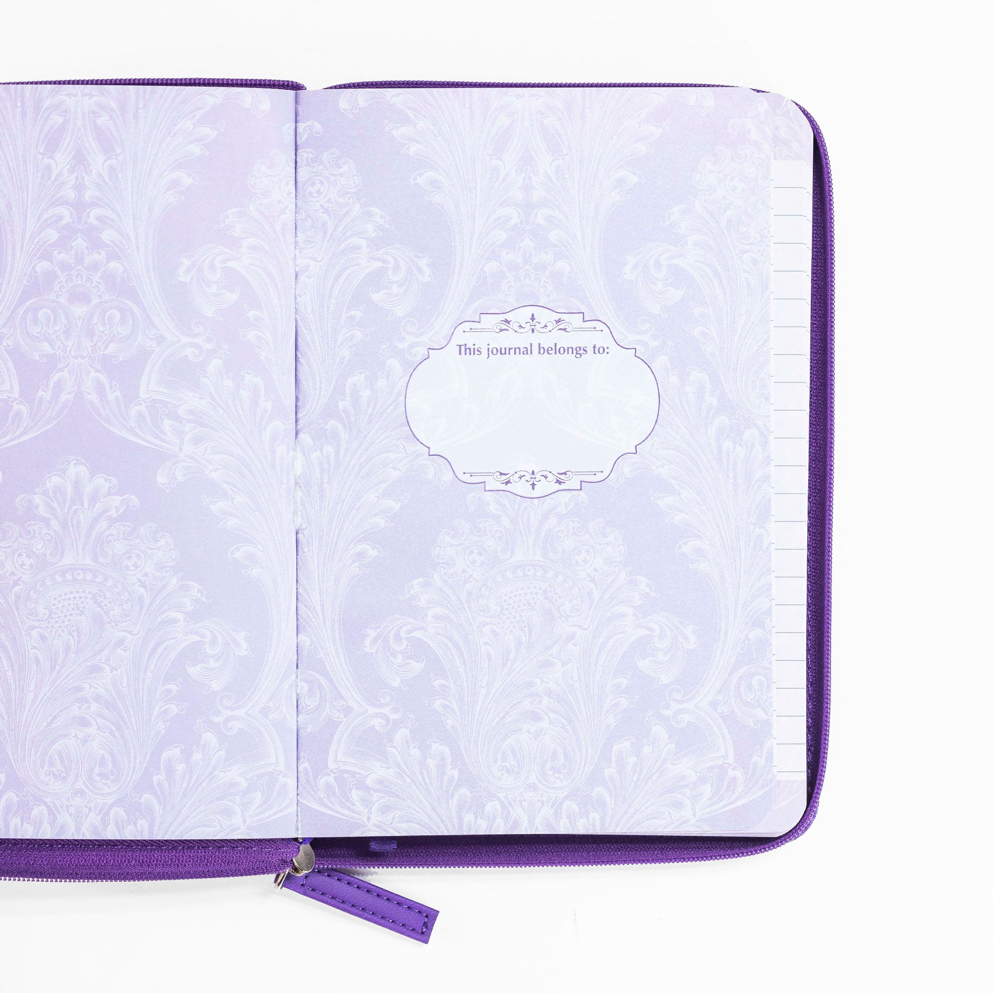 Divine Details: Zippered Journal - Purple Faith
