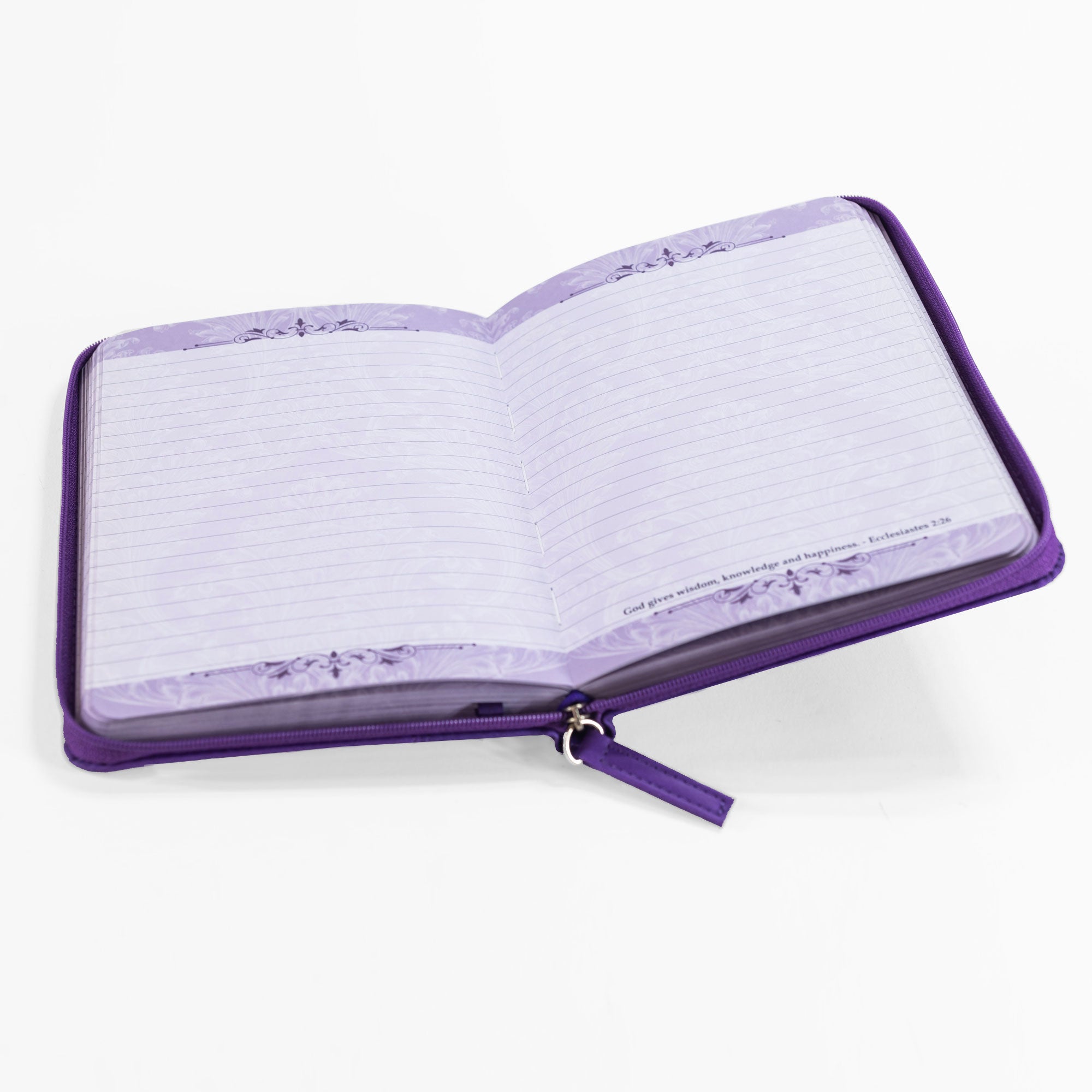 Divine Details: Zippered Journal - Purple Faith