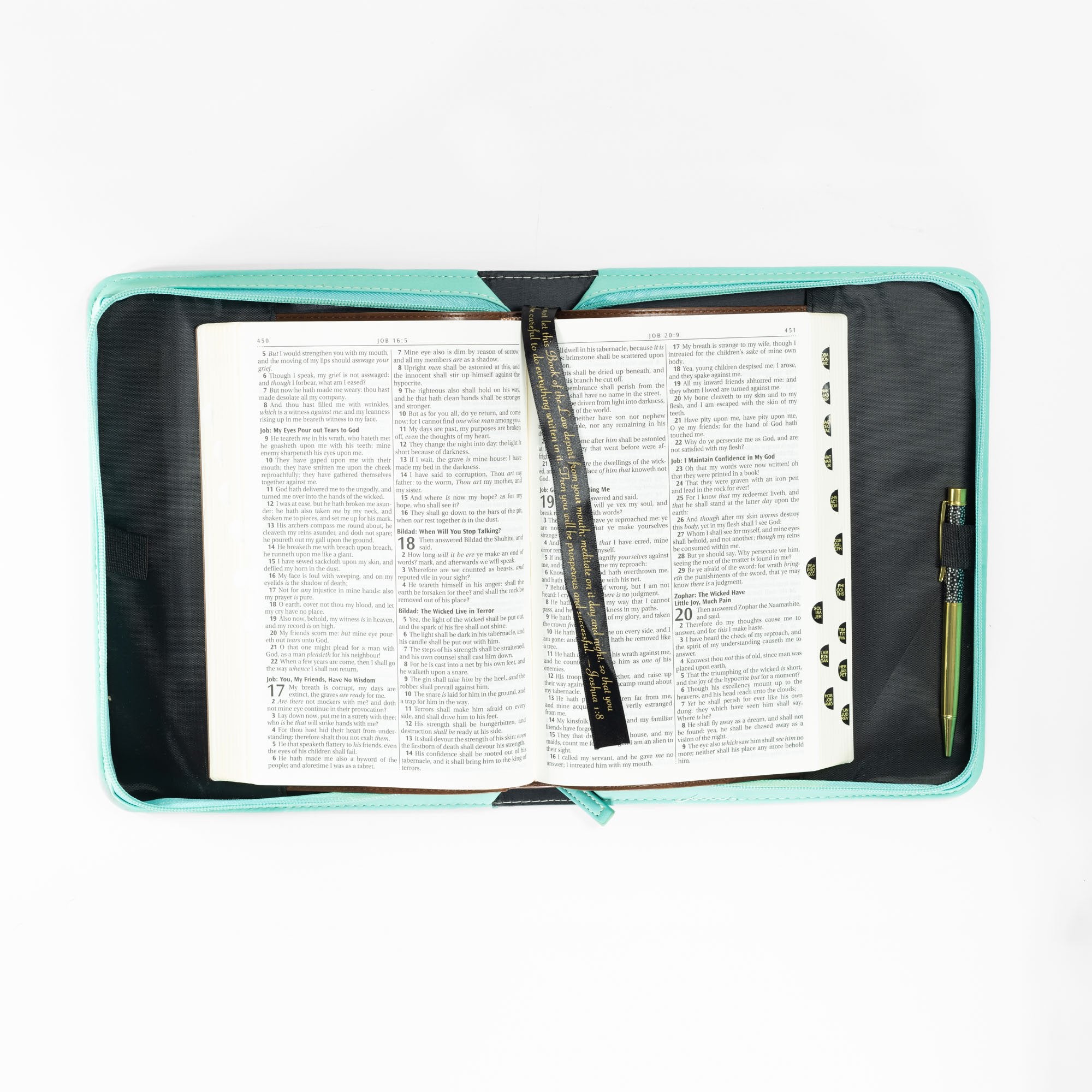 Divine Details: Bible Cover Teal Green - Thy Comforts