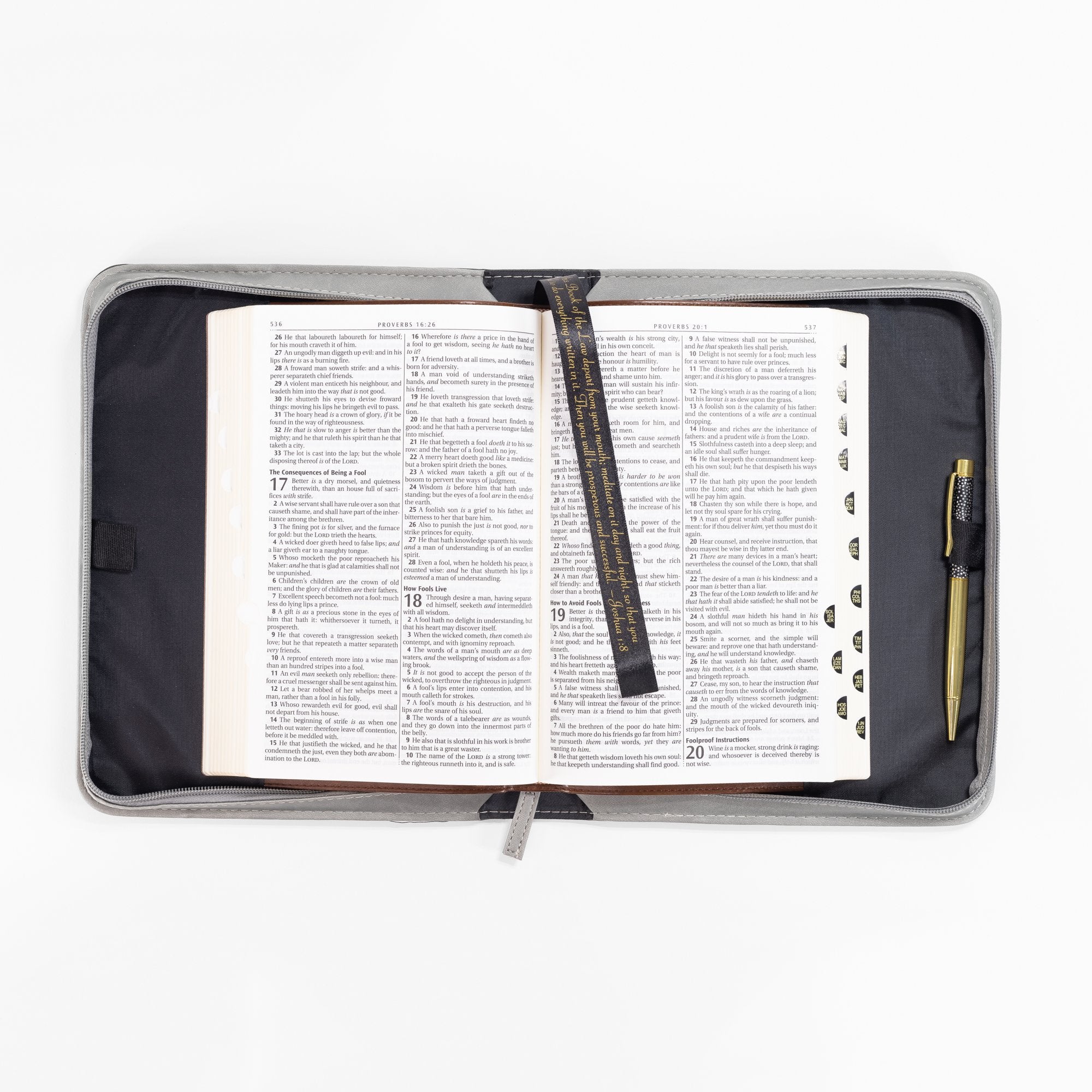 Divine Details: Bible Cover - Black And Gray Names