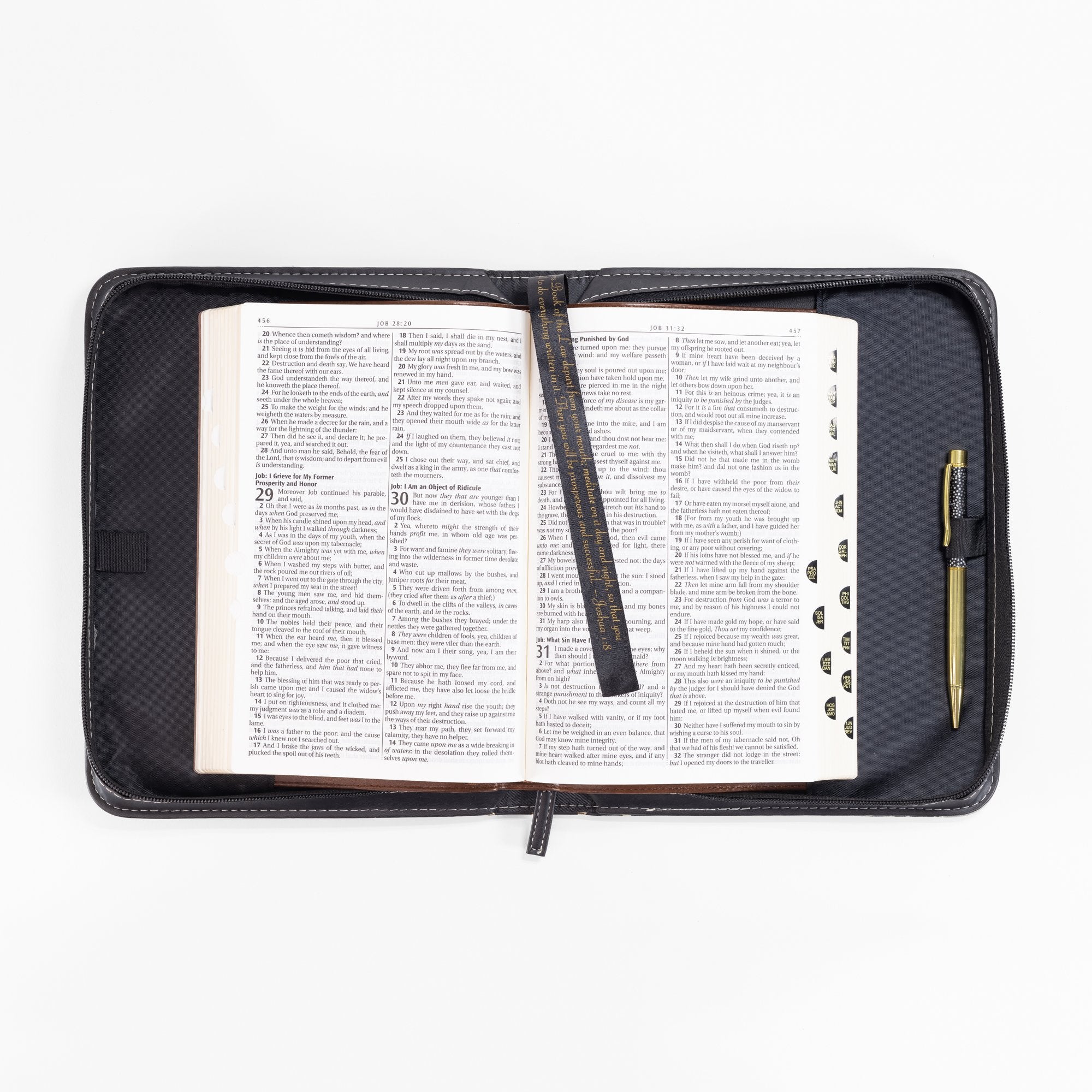 Divine Details: Bible Cover - Black And Gold Faith Love Amazing Grace