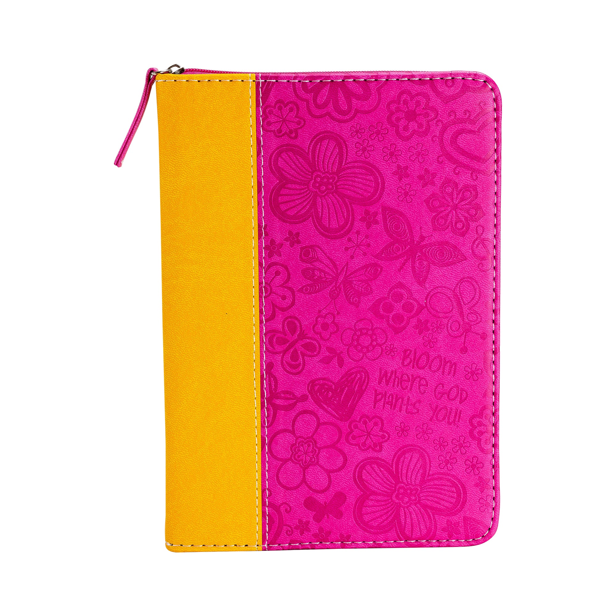 Divine Details: Zippered Journal Pink - Bloom Where God Plants You