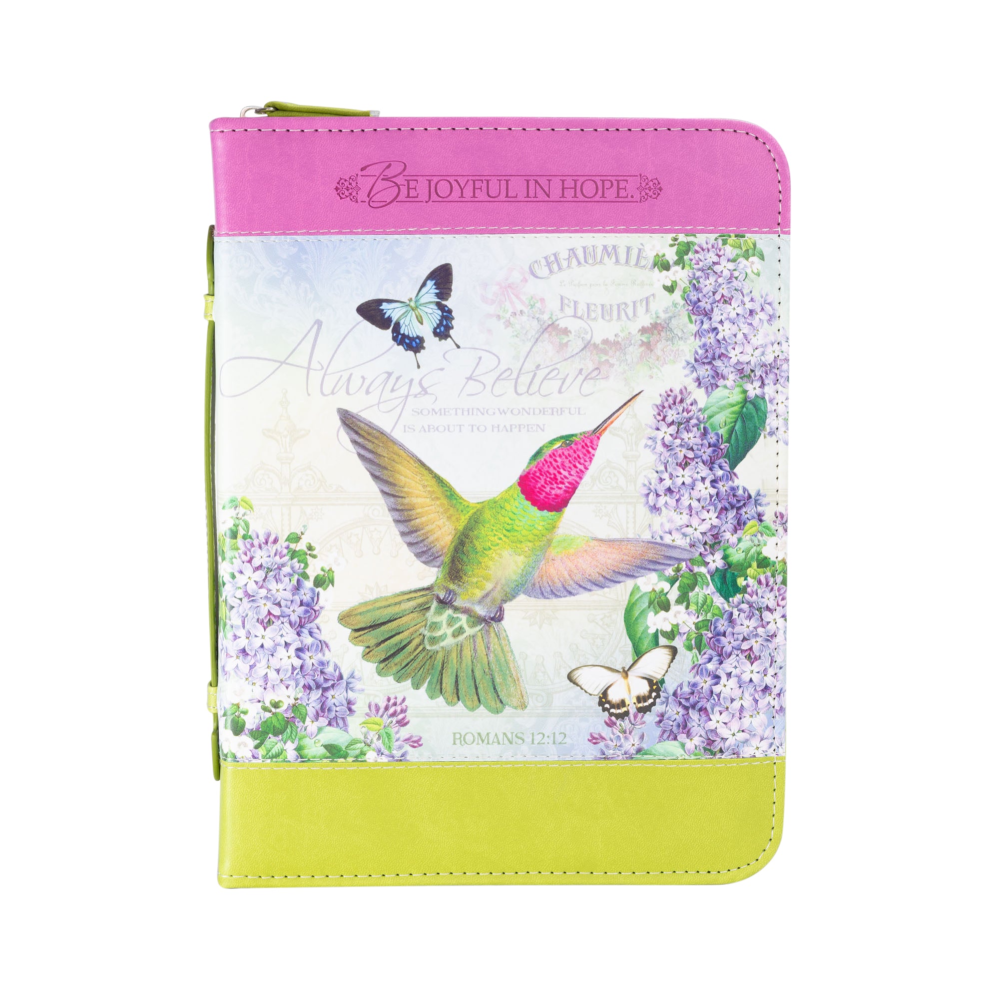 Divine Details: Bible Cover - Hummingbird - Romans 12:12