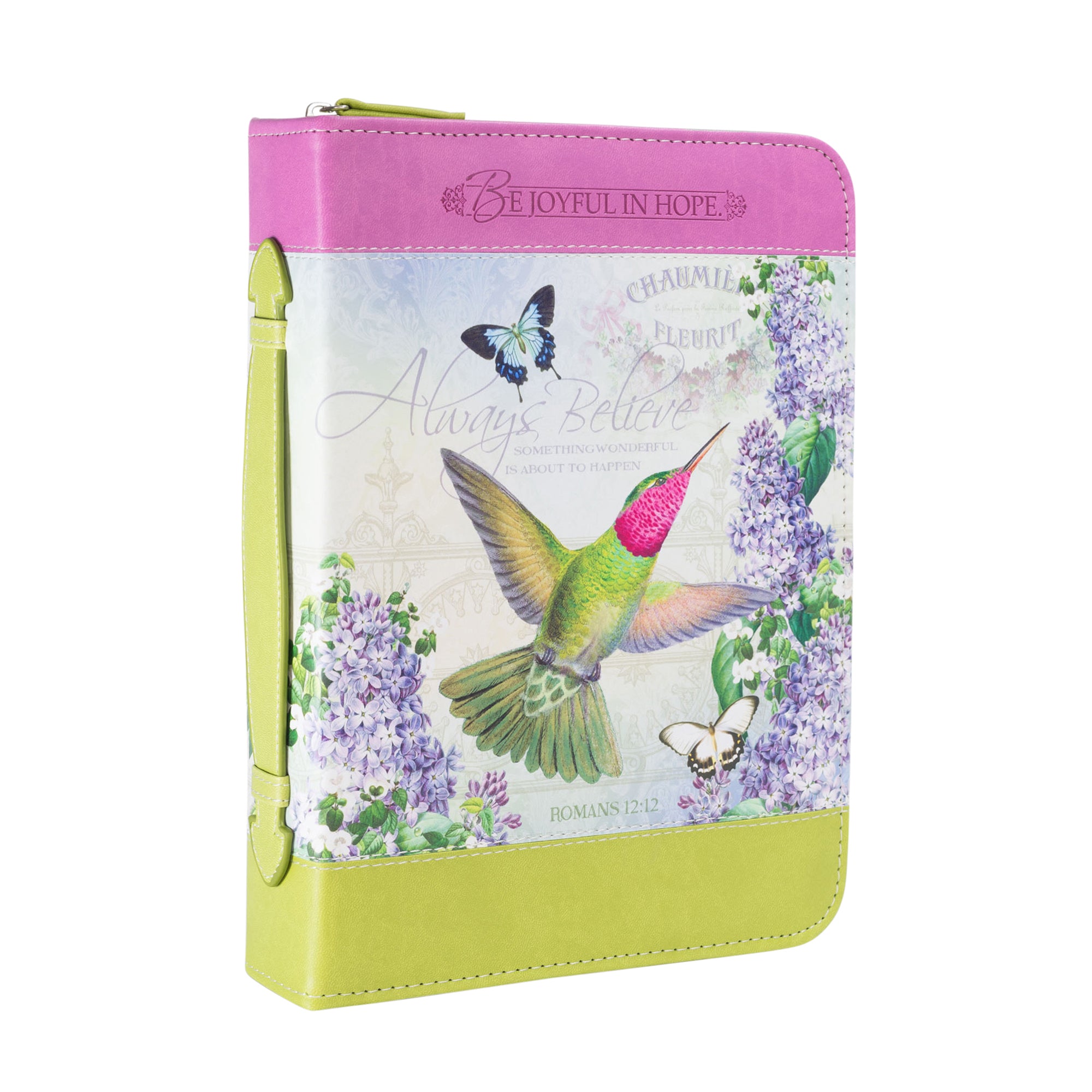 Divine Details: Bible Cover - Hummingbird - Romans 12:12