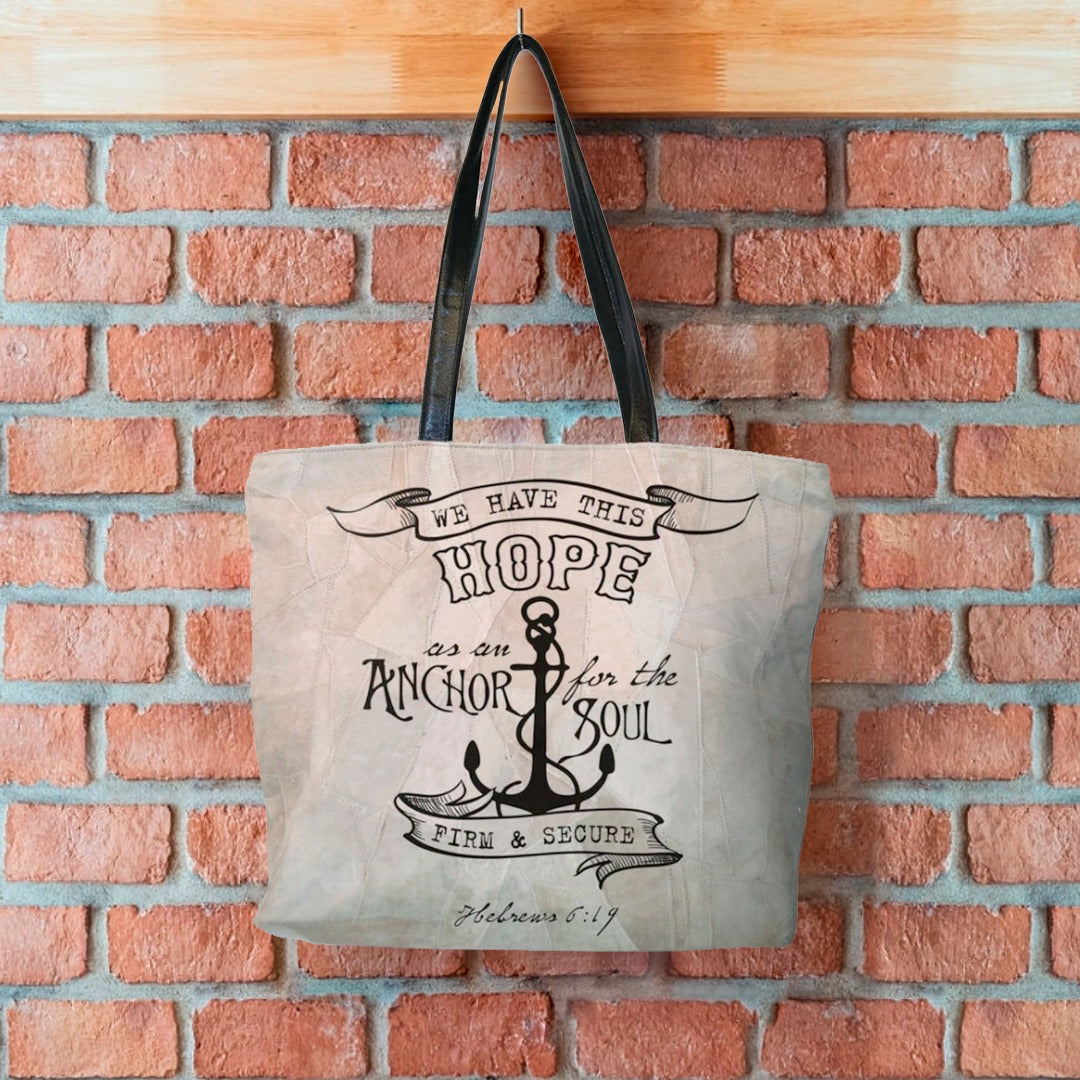 Recycled Leather Small Bag : Hebrews 6:19