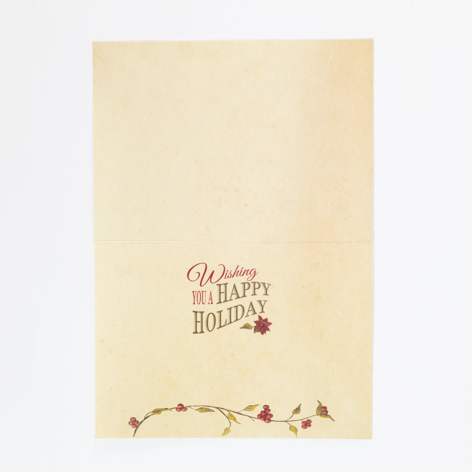 Single Christmas Card Set of 6: Vintage Happy Holidays