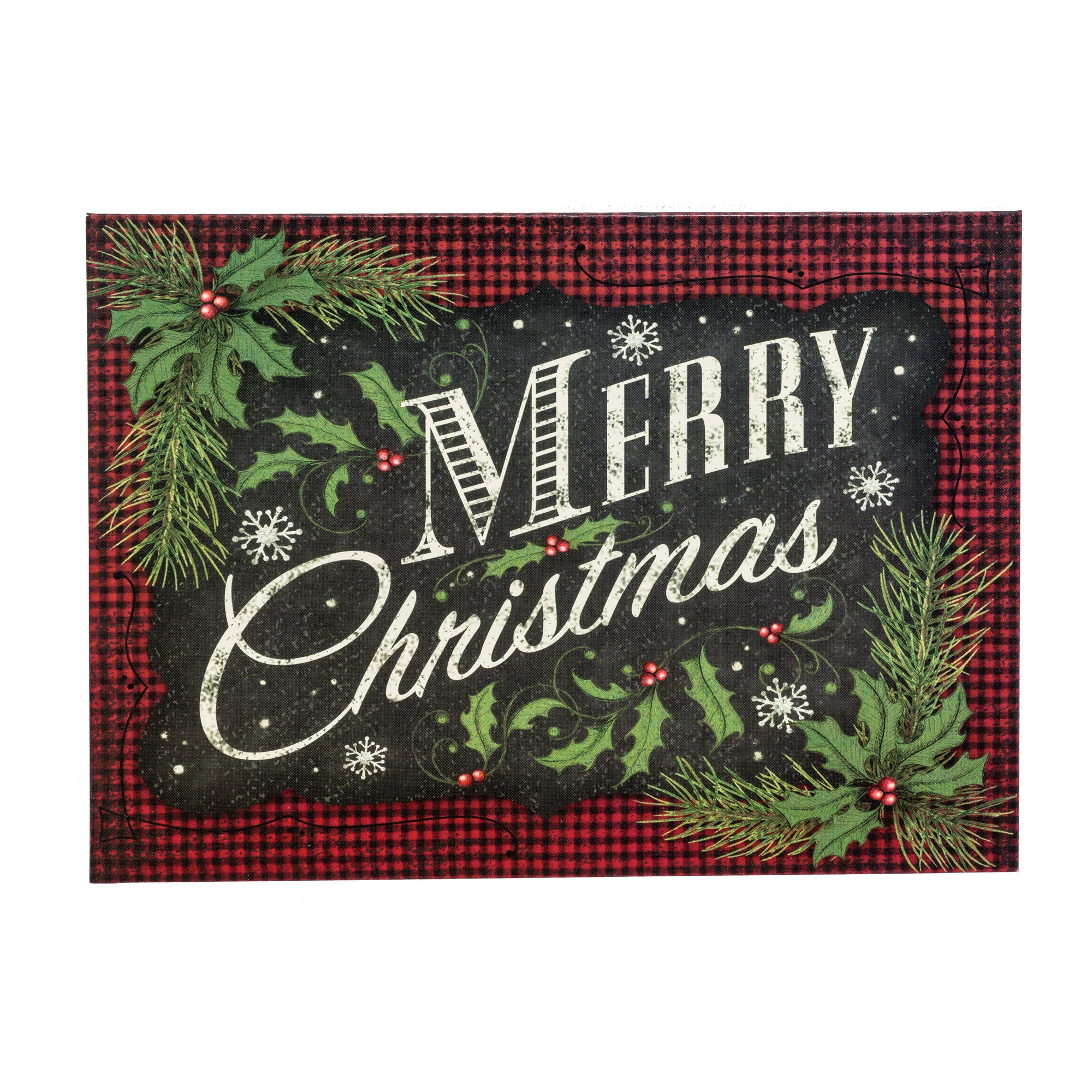 Single Christmas Card Set of 6: Merry Christmas Vintage