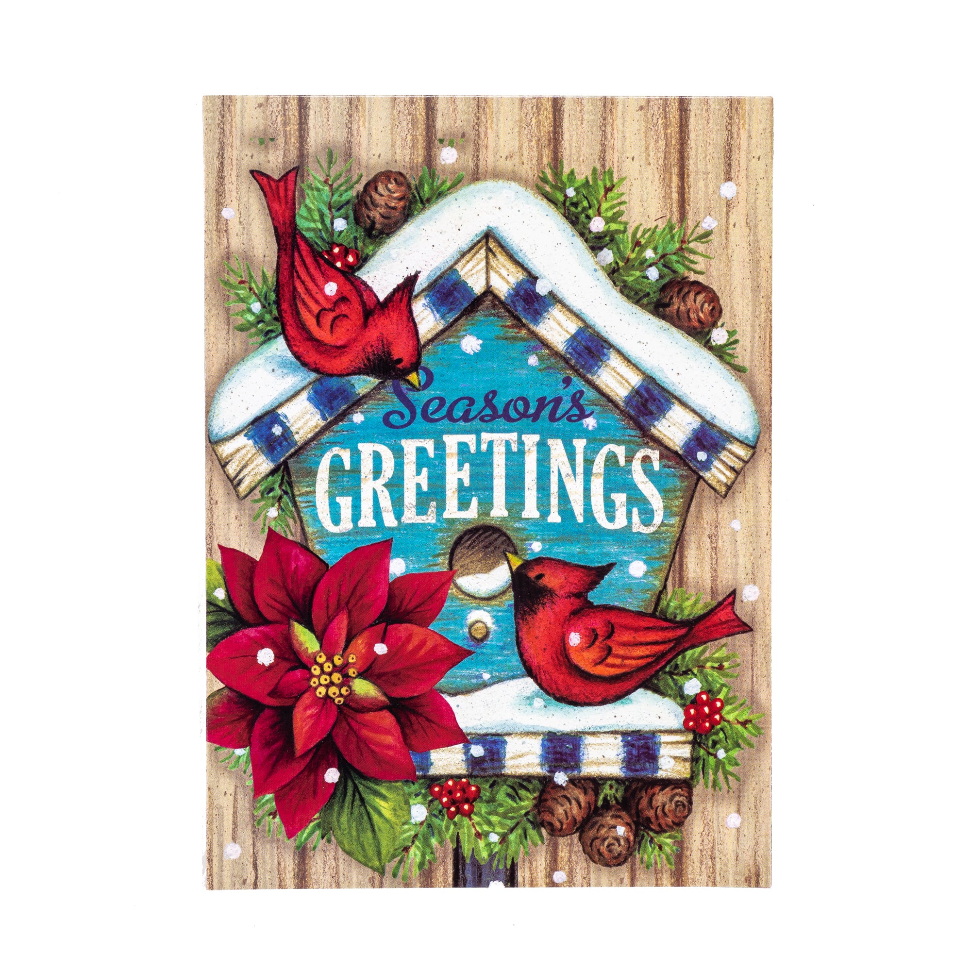 Single Christmas Card Set of 6: Season's Greetings