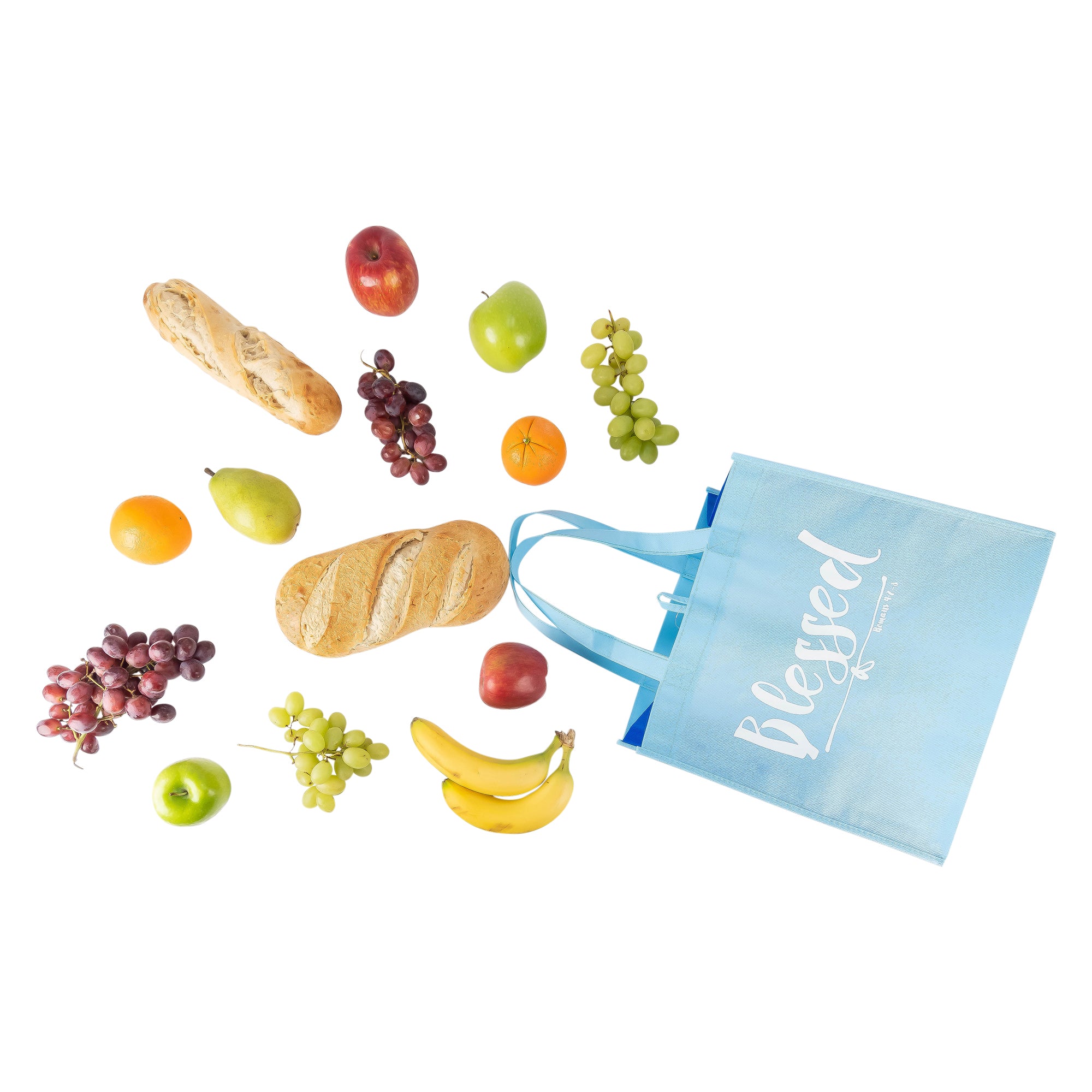 Eco Tote: Light Blue: Blessed
