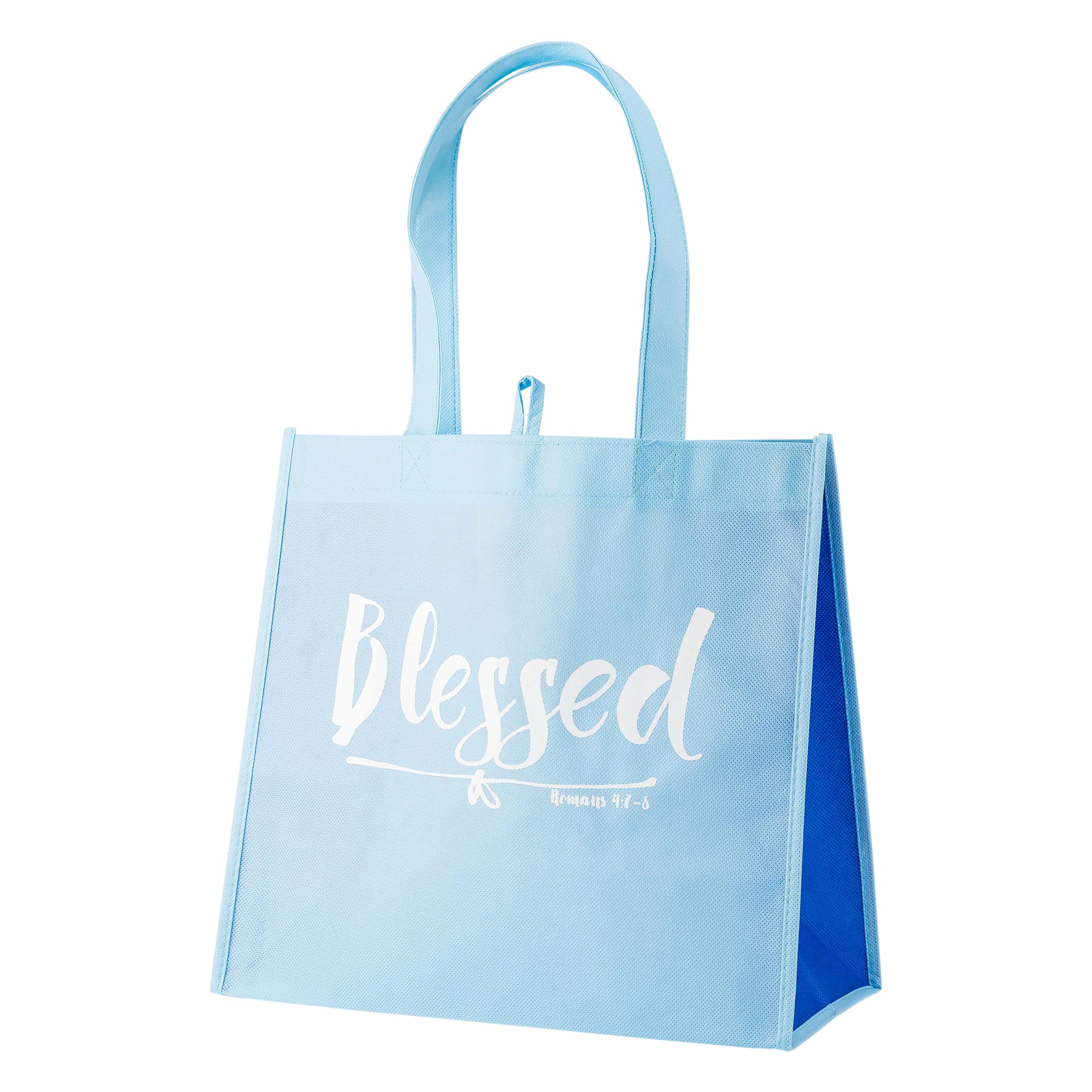 Eco Tote: Light Blue: Blessed