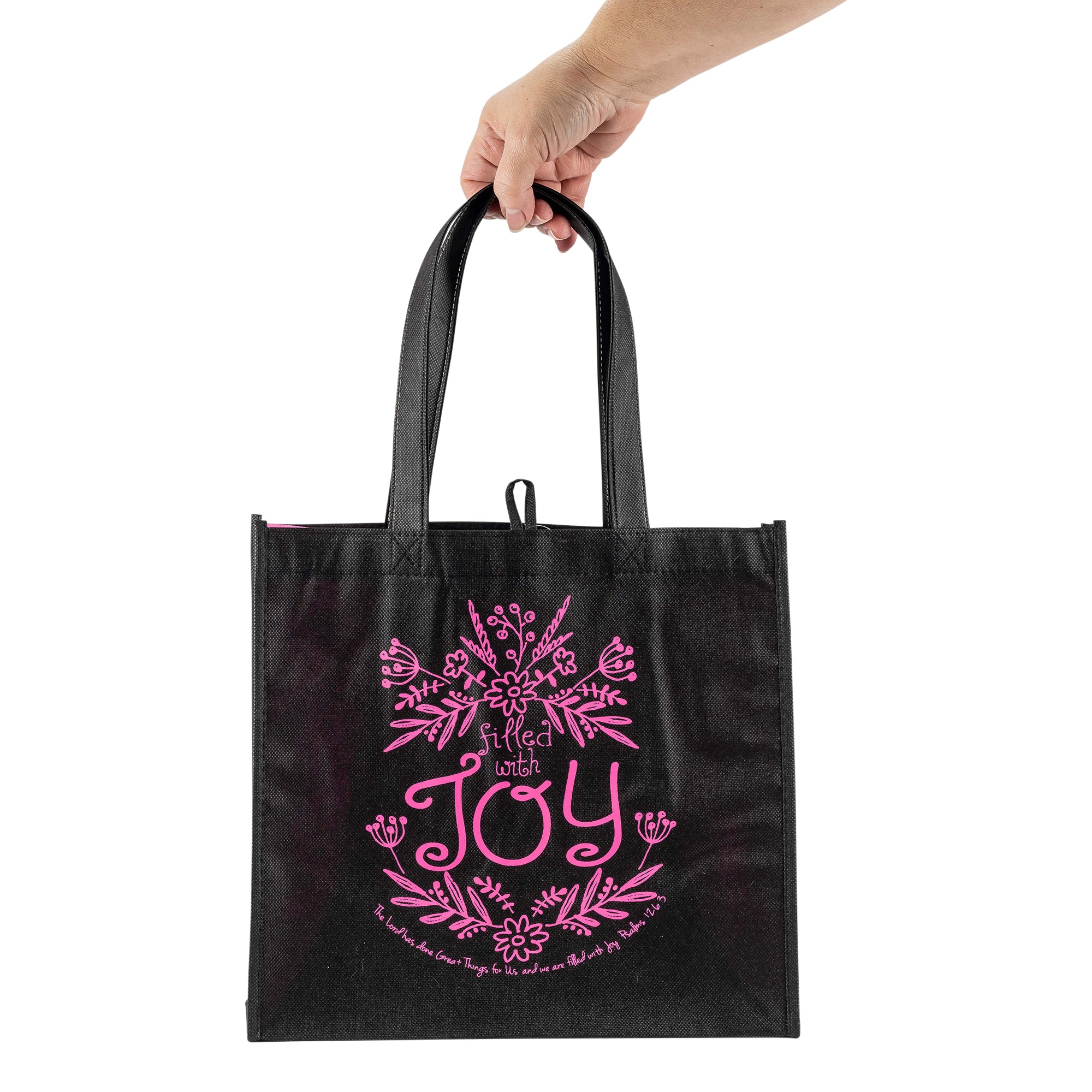 Eco Tote: Black: Filled With Joy