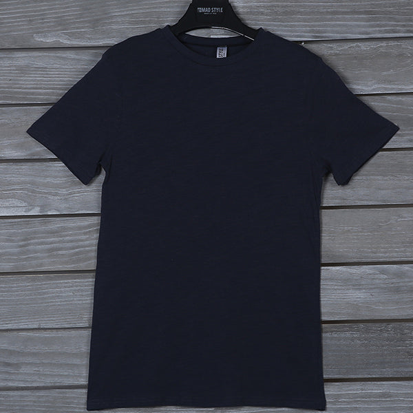 M2O: S/M Navy Crew Neck Mens T- Shirt