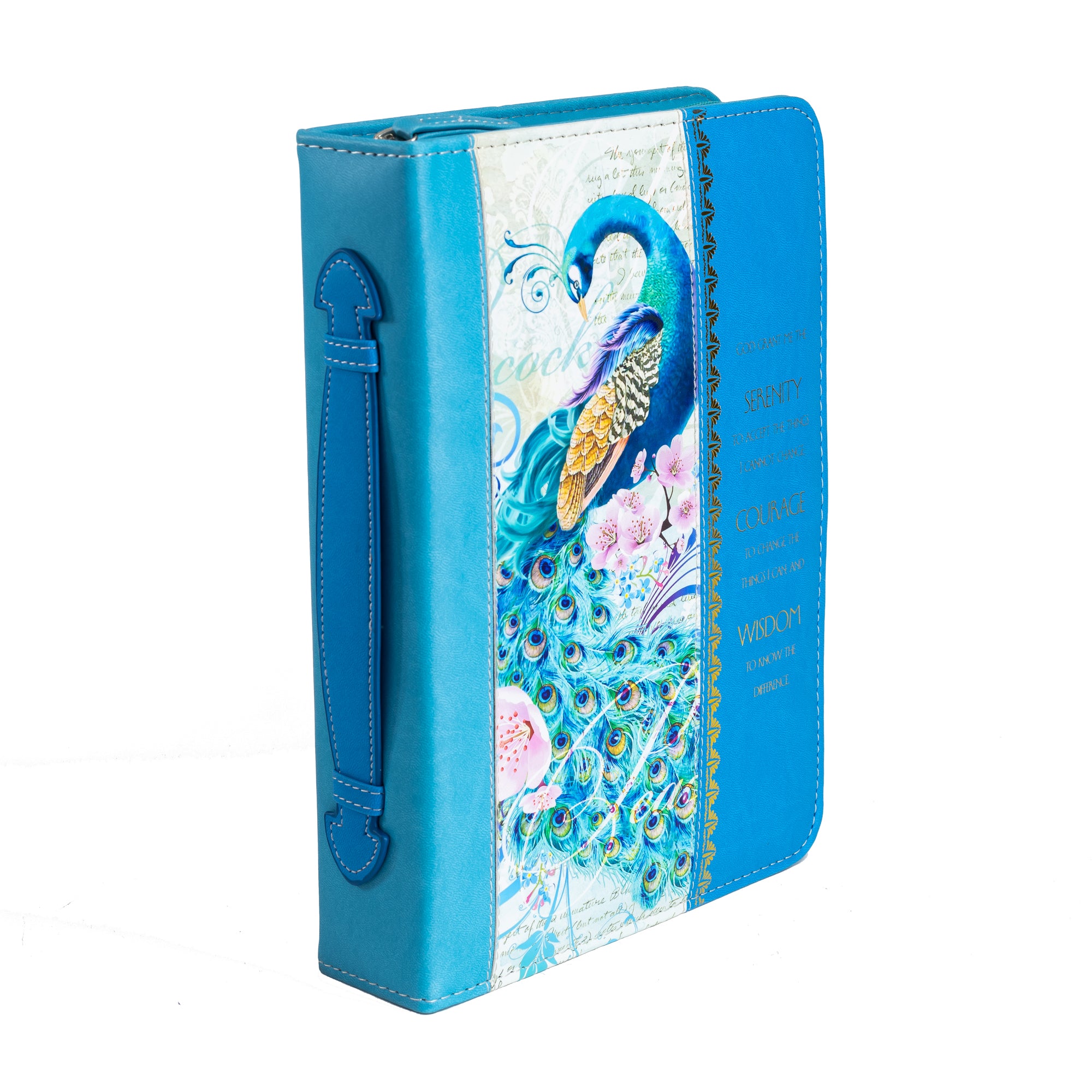 Divine Details: Bible Cover - Peacock Serenity Prayer