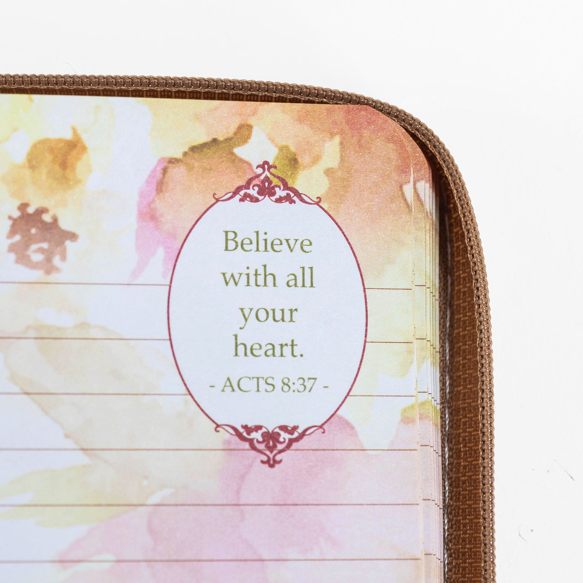 Divine Details: Peach Flowers Journal