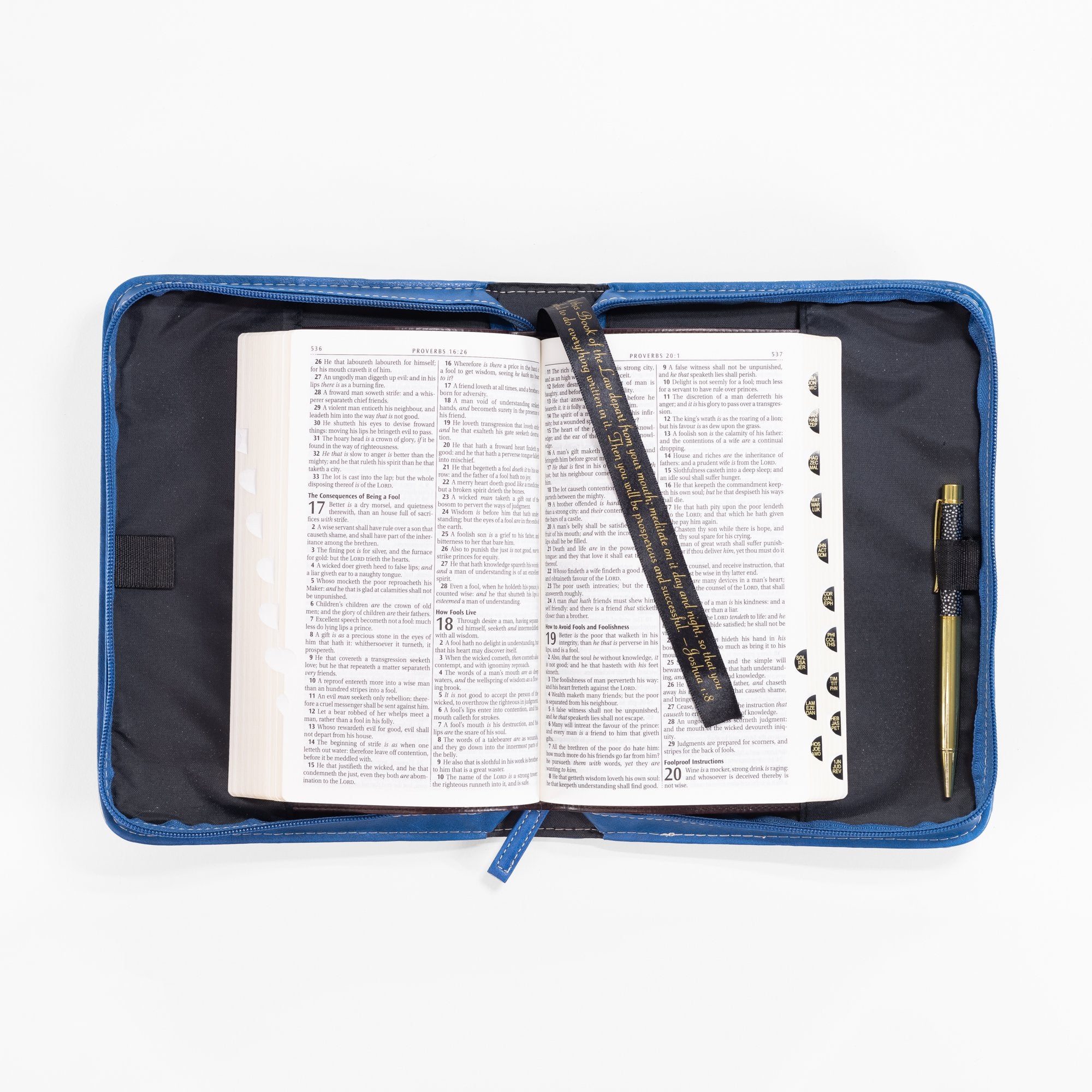 Divine Details Blue Flower Bible Cover