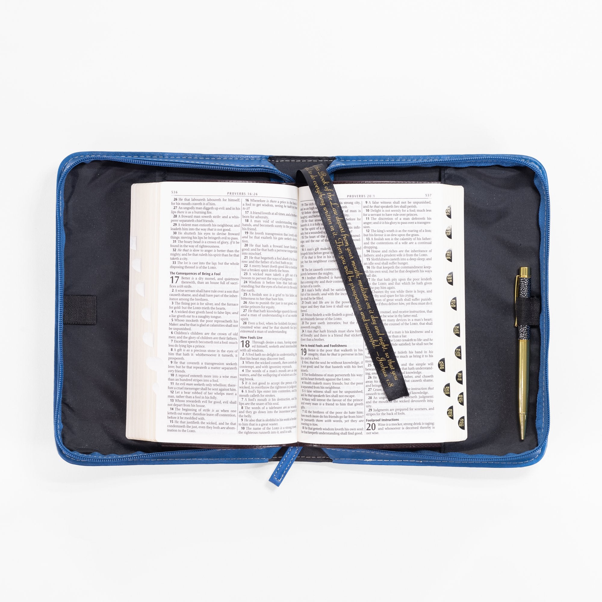 Devine Details Blue Flower Bible Cover