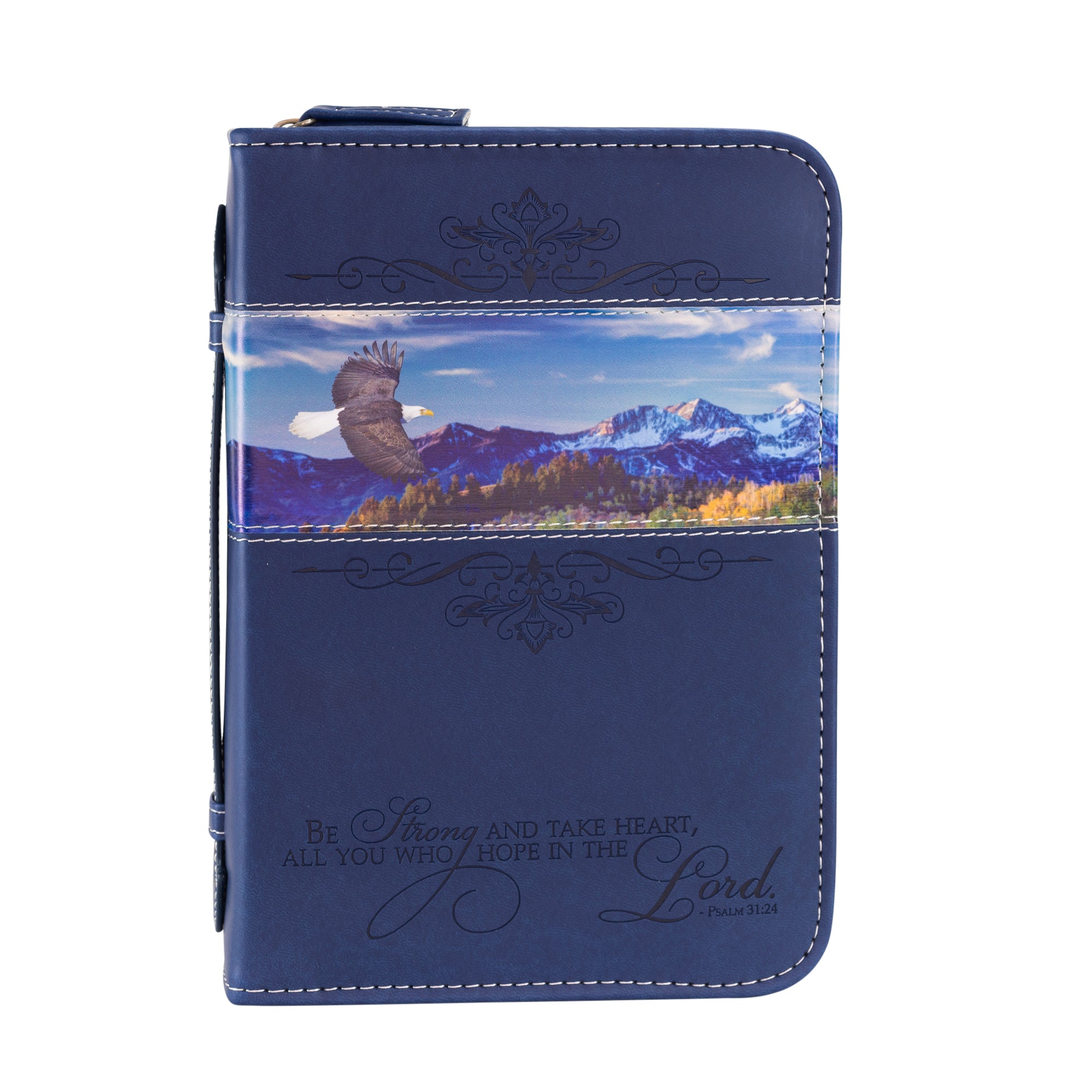 Divine Details: Navy Blue Flying Eagle Bible Cover