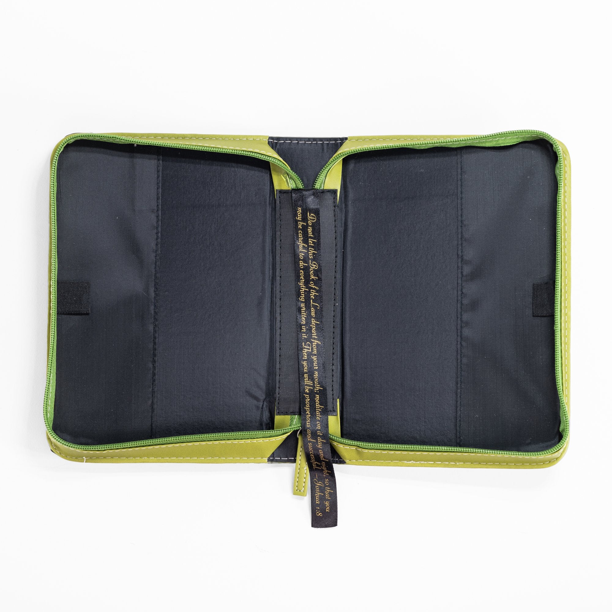 Divine Details: Green & Gold Palm Frond Bible Cover