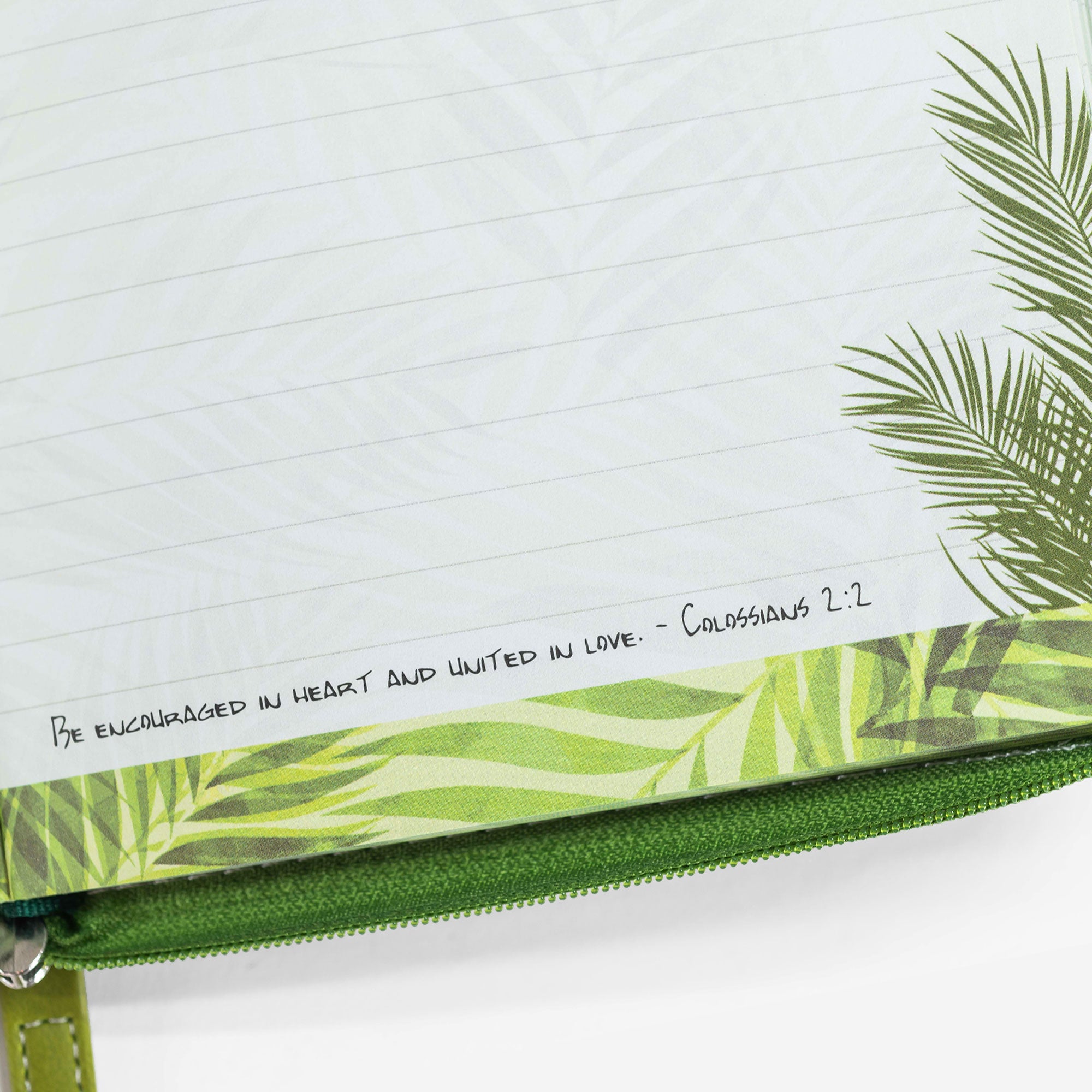 Divine Details: Green & Gold Palm Frond Journal