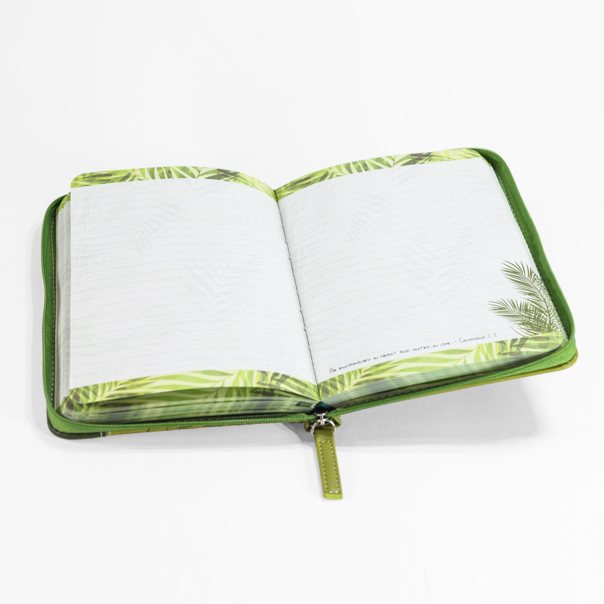 Divine Details: Green & Gold Palm Frond Journal