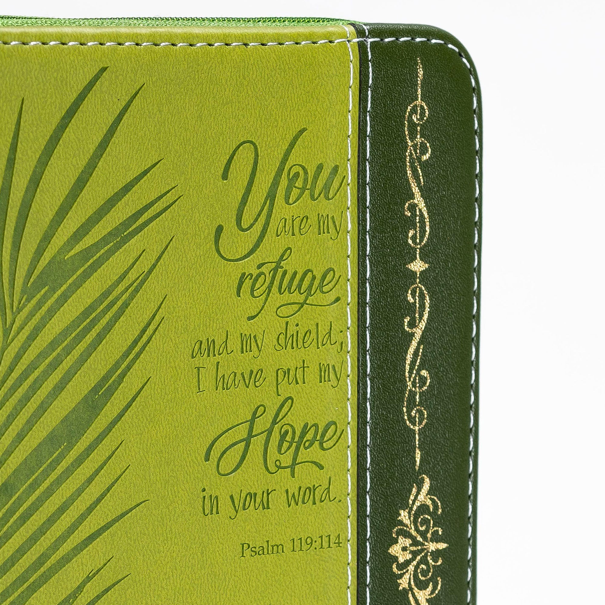 Divine Details: Green & Gold Palm Frond Journal