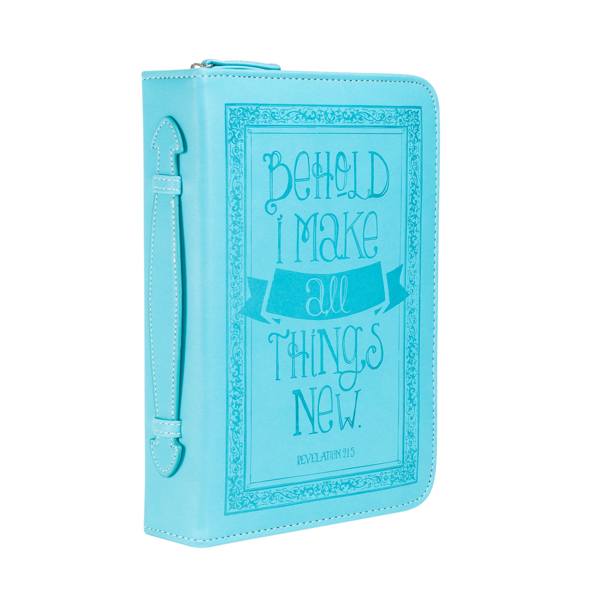 Divine Details: Bible Cover Teal - Behold I Make All Things New