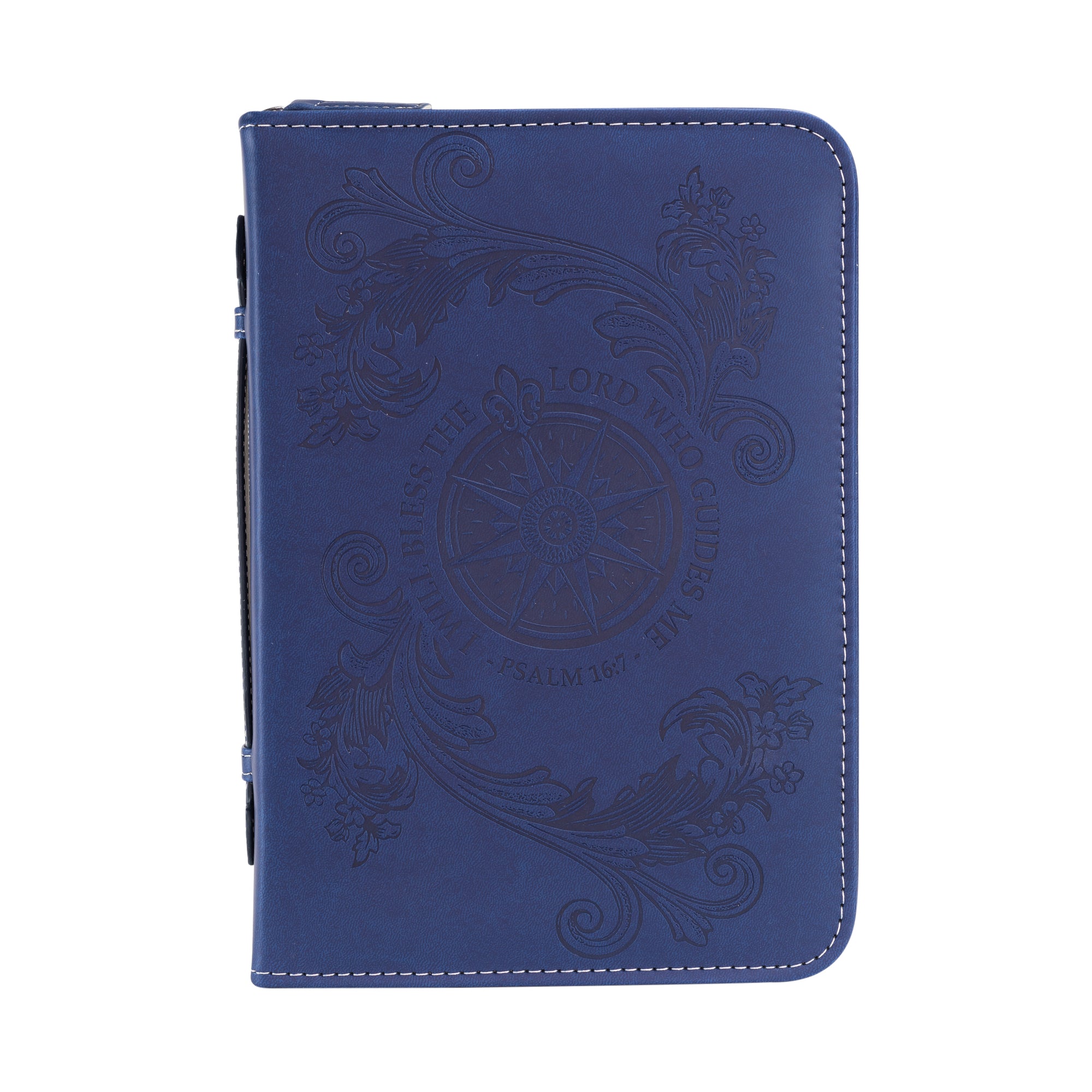 Divine Details: Bible Cover Navy Blue - Flying Compass Rose